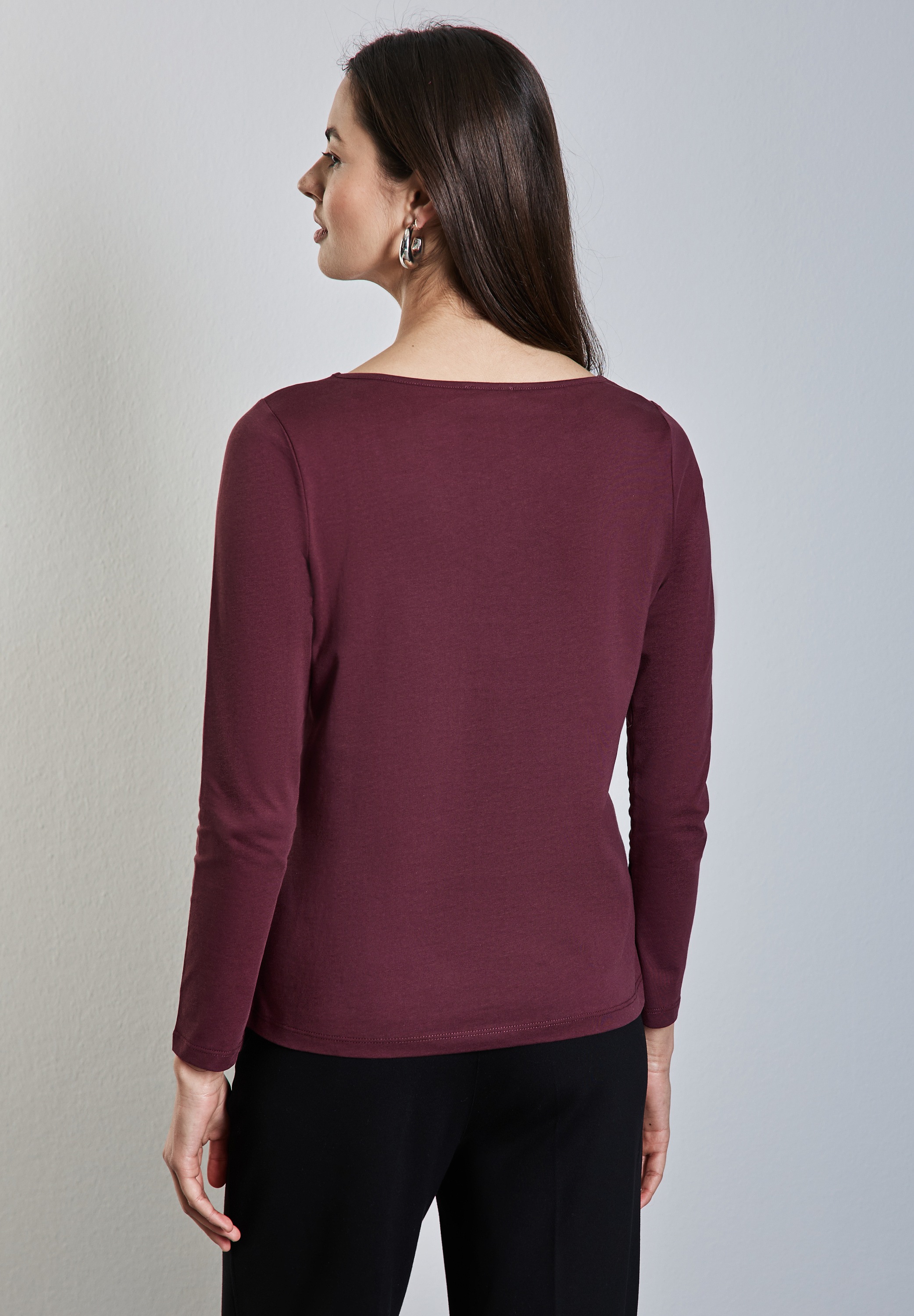 STREET ONE Langarmshirt, aus reiner Baumwolle