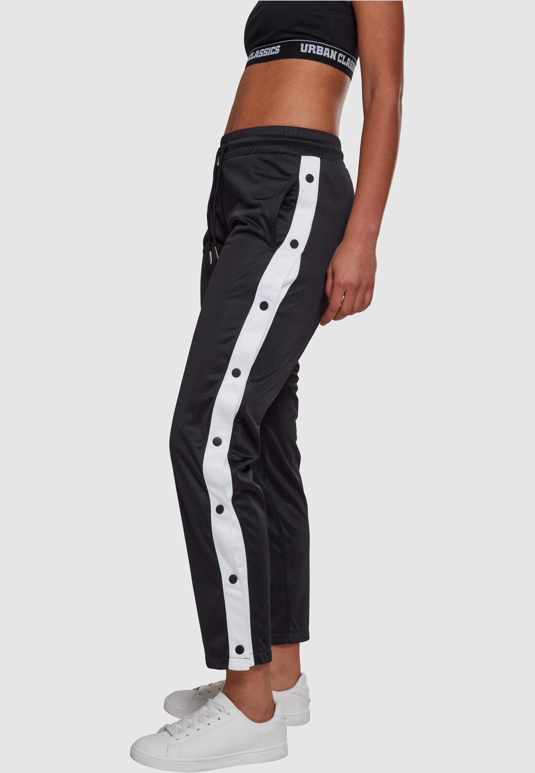 URBAN CLASSICS Stoffhose »Urban Classics Damen Ladies Button Up Track Pants«, (1 tlg.)