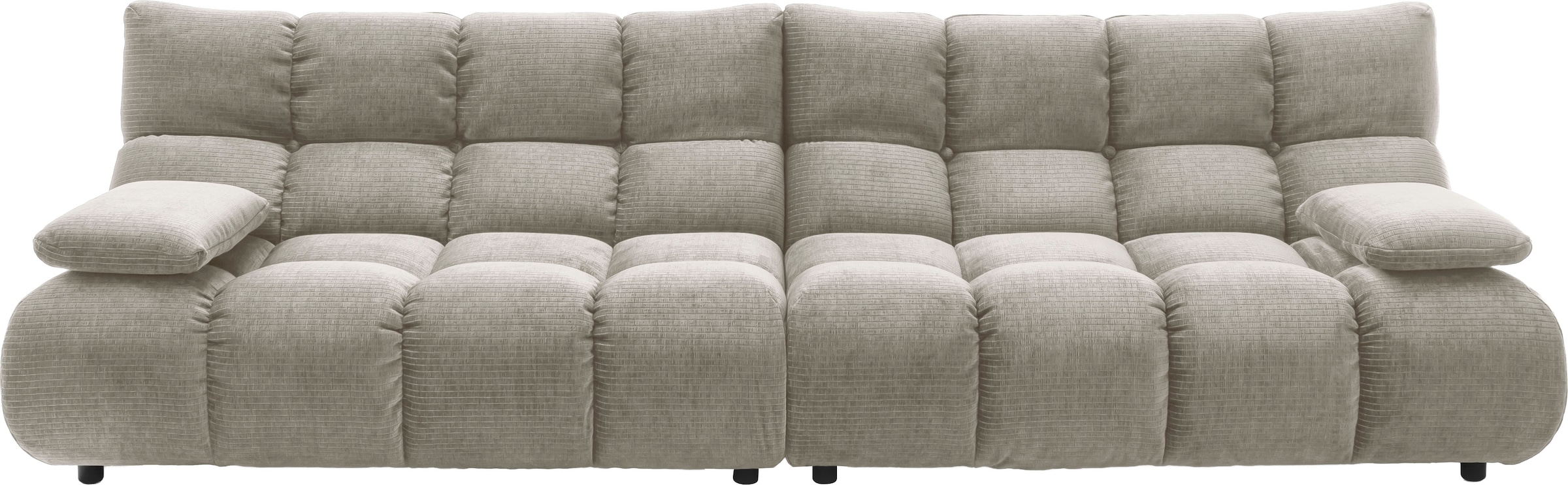 Home affaire 4-Sitzer "Cozy Bubble, mit klappbaren Armlehnen, Breite 290cm" mit eleganter Steppung, Rundumbezug & weicher Polsterung