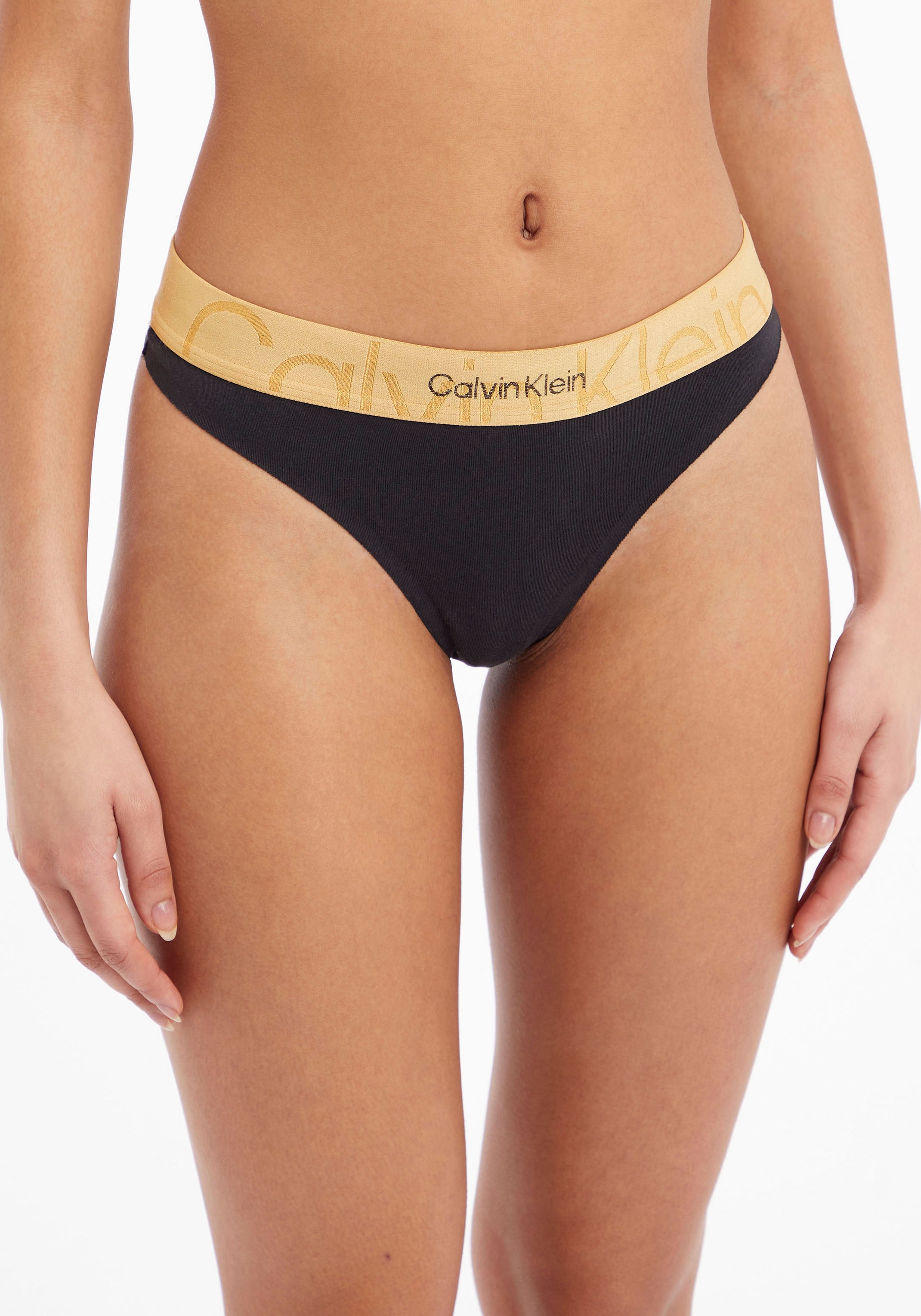 Calvin Klein Underwear String »THONG«, mit kontrastfarben Calvin Klein Logo-Elastiktape