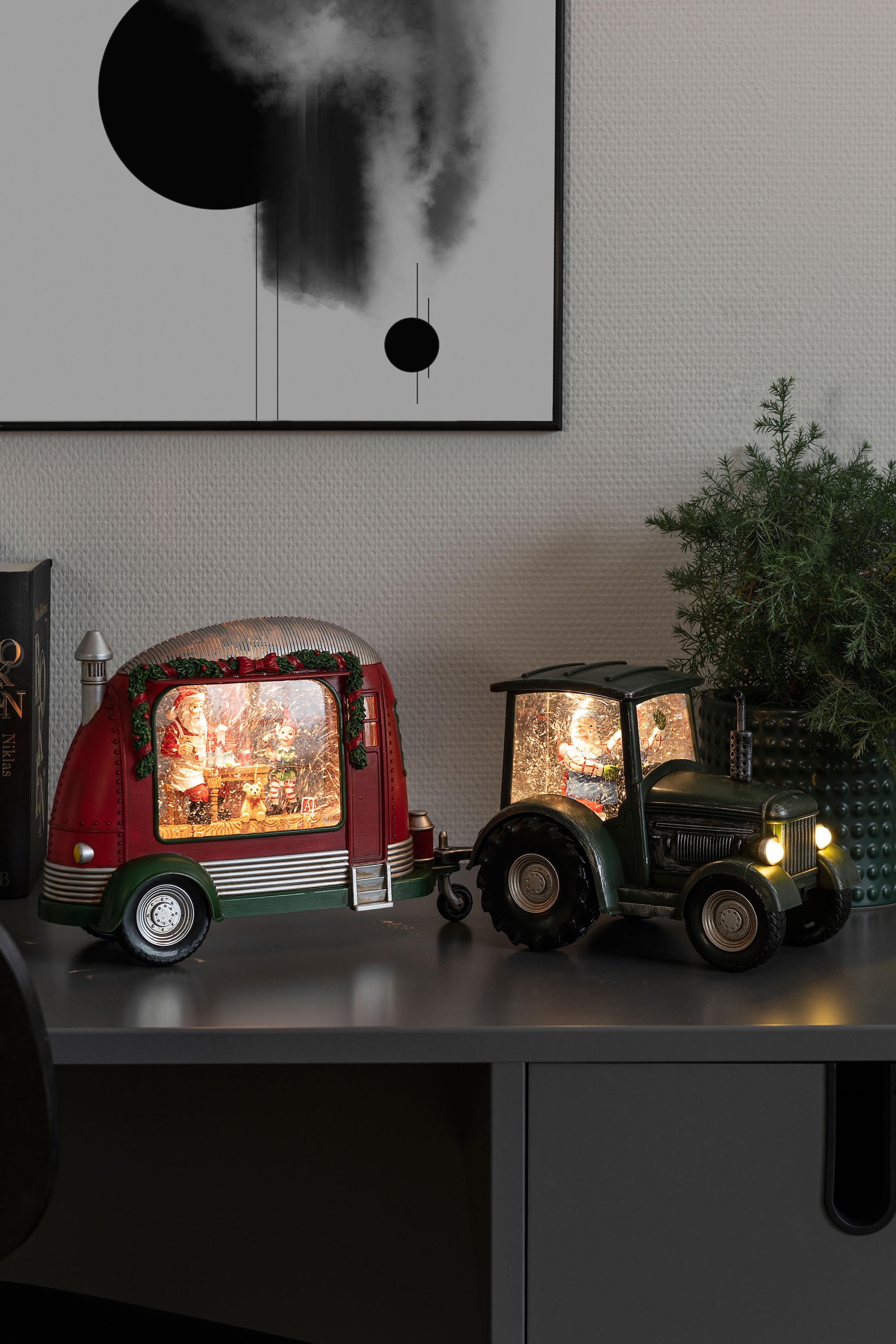 KONSTSMIDE LED Dekolicht »Weihnachtsdeko«, bestellen 3 LED BAUR Mann, wassergefüllt Traktor den flammig-flammig, mit | Innenbereich, altem für