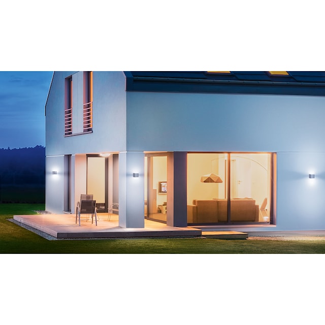 steinel LED Außen-Wandleuchte »L 840 SC SI«, 2 flammig-flammig, 160°  Bewegungsmelder, Warmweiß, Smart Home,Bluetooth,App-Steuerung | BAUR