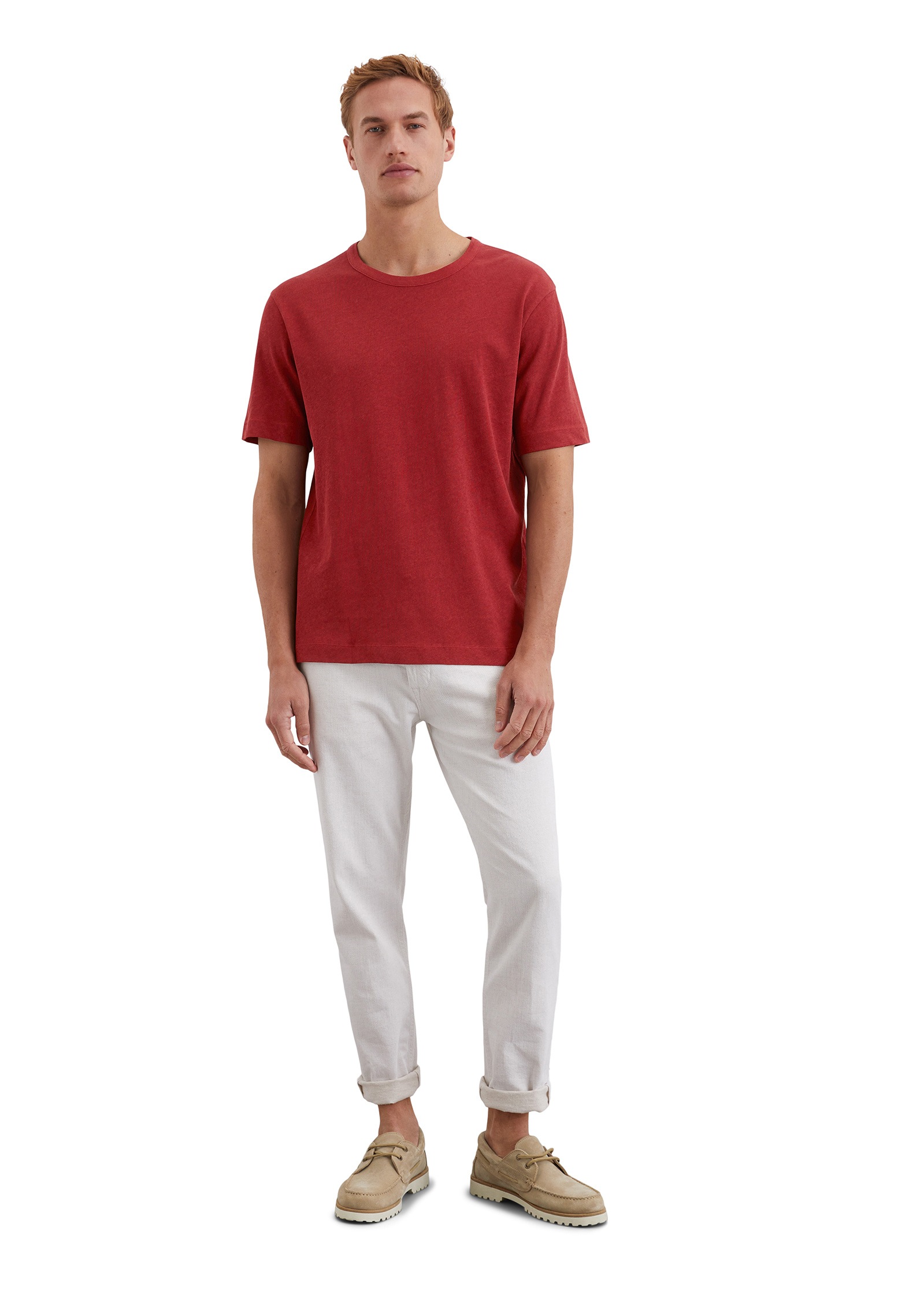 Marc O'Polo T-Shirt »aus Bio-Baumwolle und Leinen«