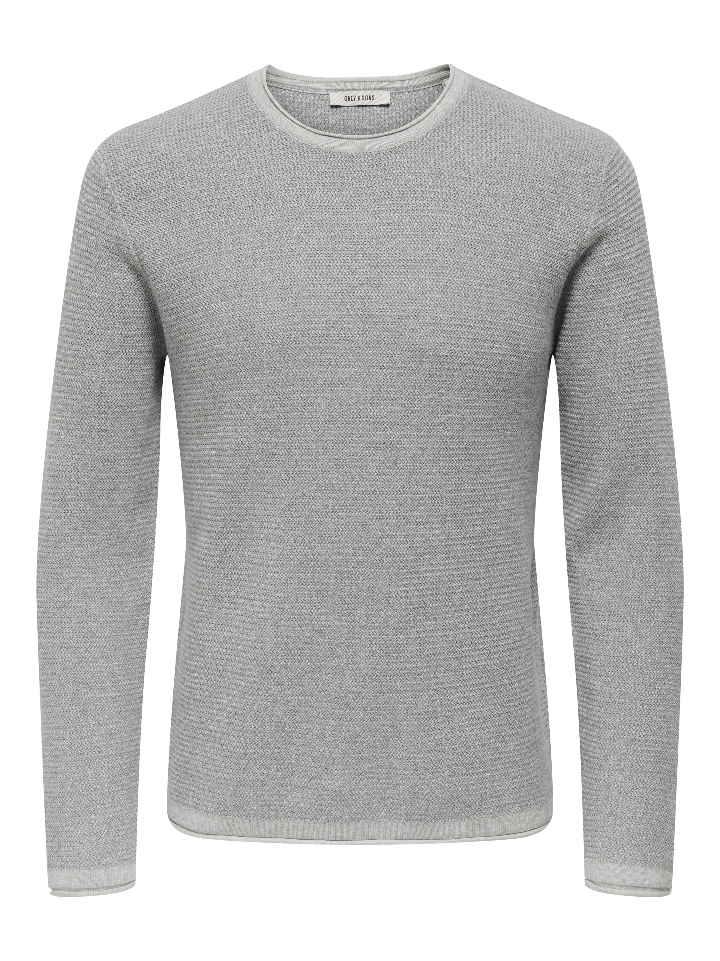 Thumbnail - ONLY & SONS Strickpullover "ONSERIC REG 12 STRUC CREW KNIT" Baumwolle, regular fit
