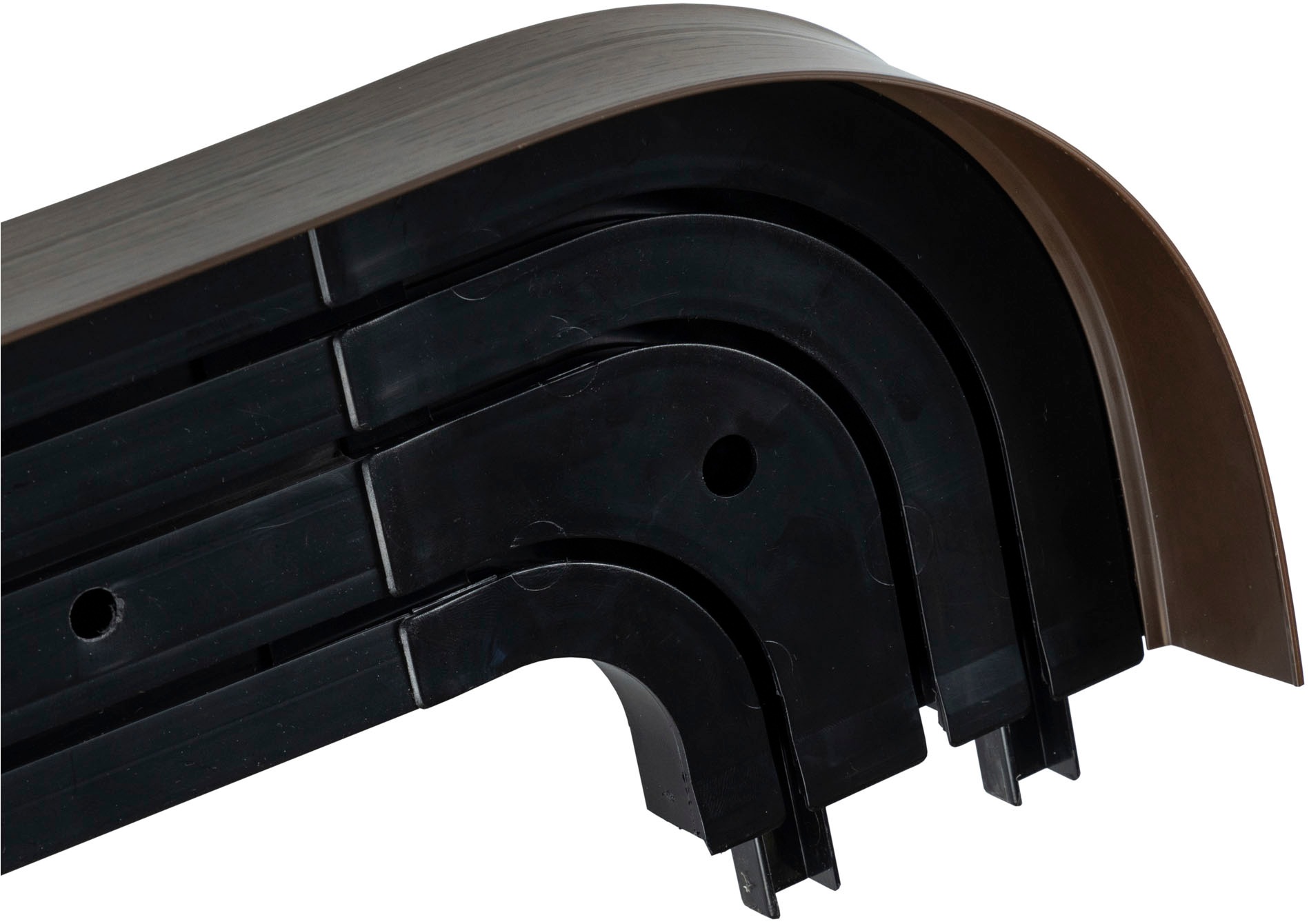 SN DECO GROUP Gardinenschiene »SH3«, 3 läufig-läufig, Fixmaß, mit Blende 5 cm