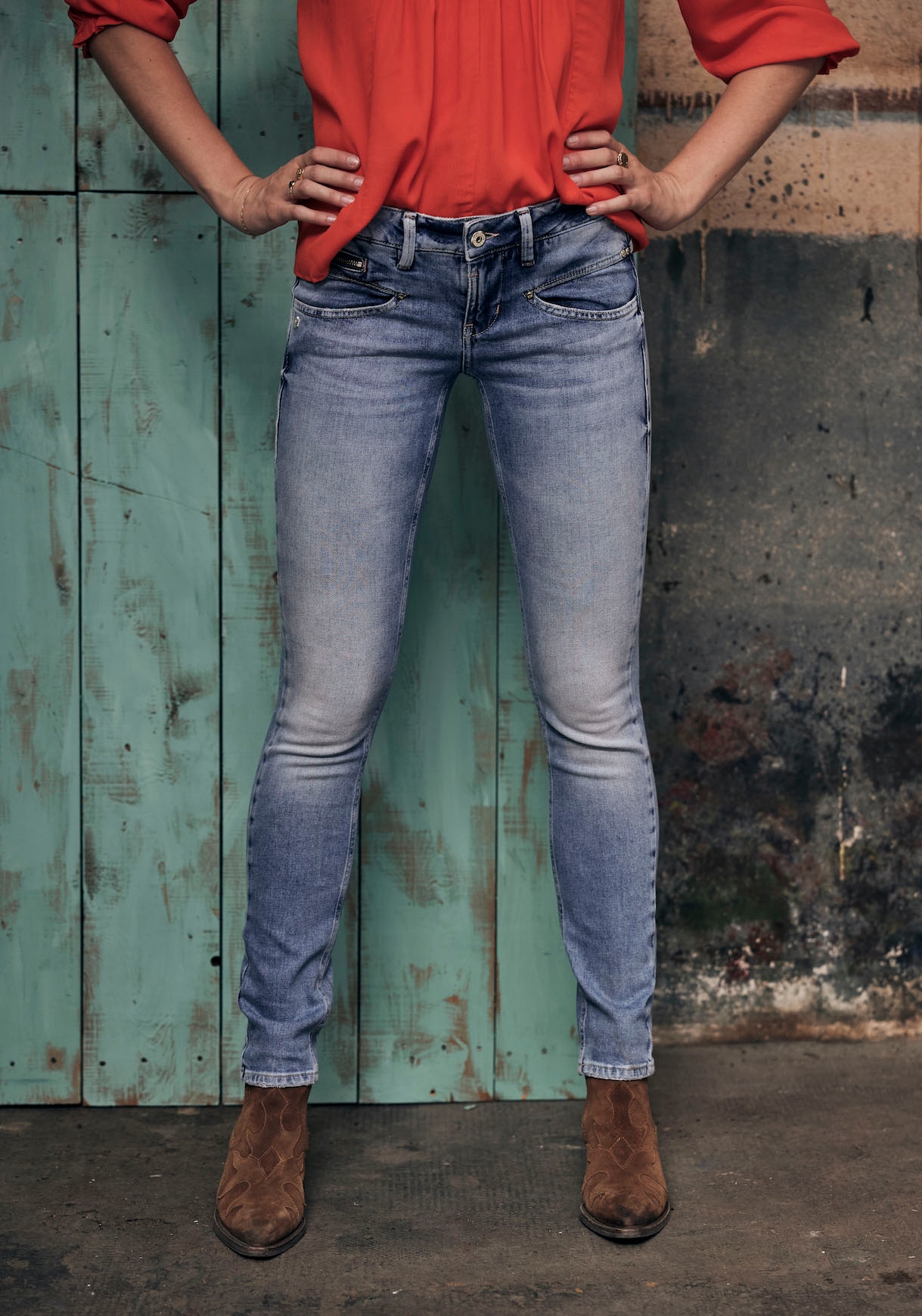 Freeman T. Porter Slim-fit-Jeans, (1 coolen tlg.), Deko-Features | mit BAUR kaufen