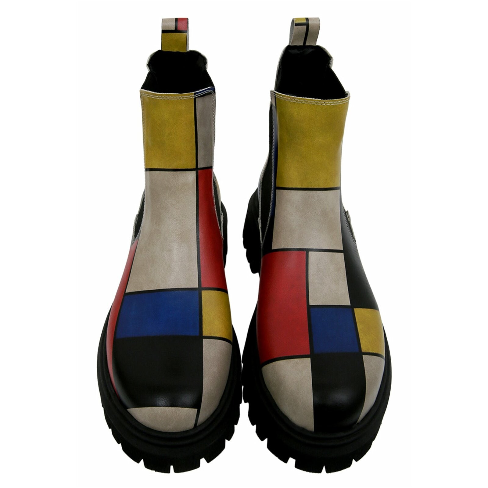 DOGO Chelseaboots »Damen Aura Piet Mondrian - Composition Vegan Damen Boots /«, Vegan