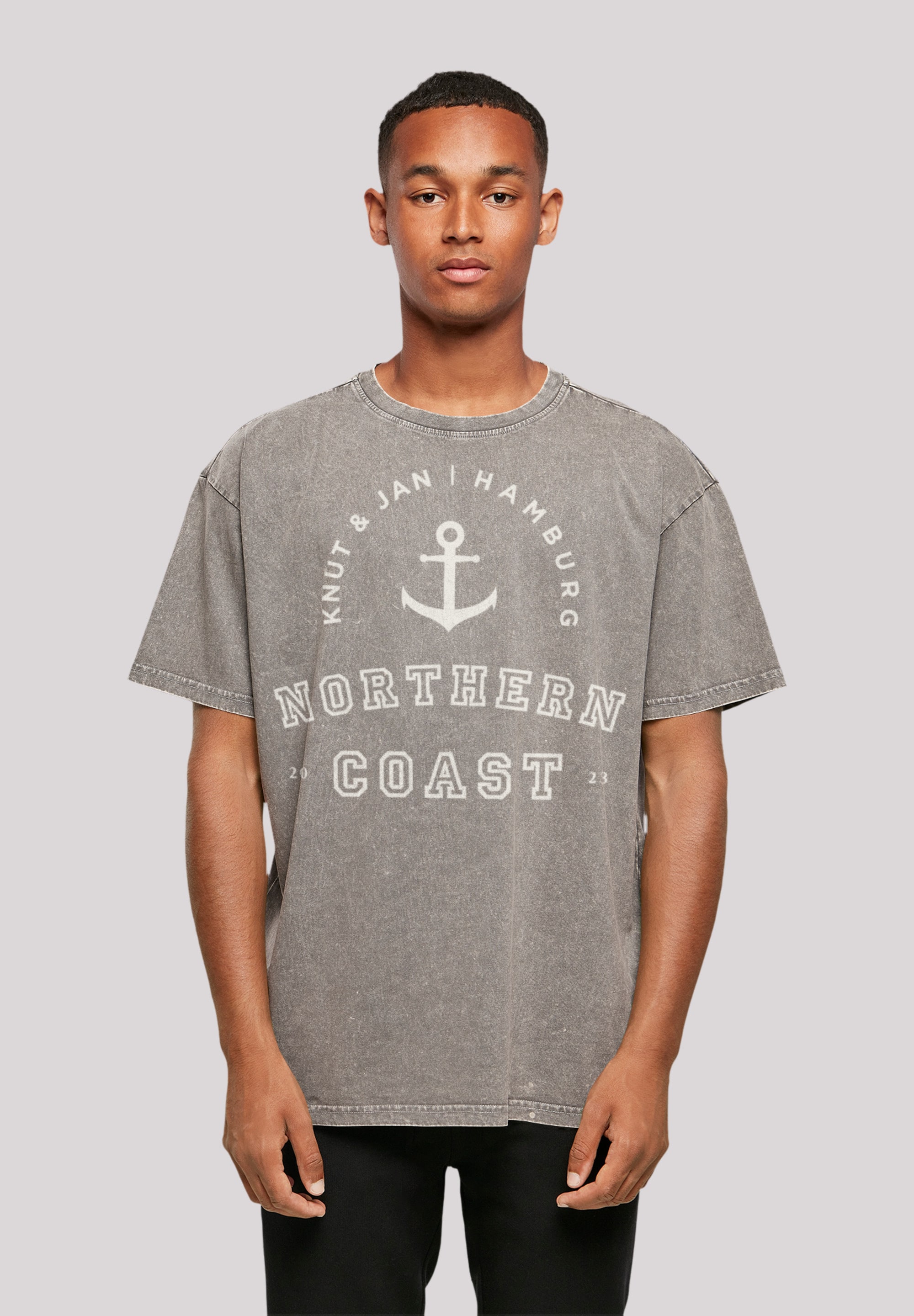 F4NT4STIC T-Shirt "Northern Coast Nordsee Knut & Jan Hamburg", Print