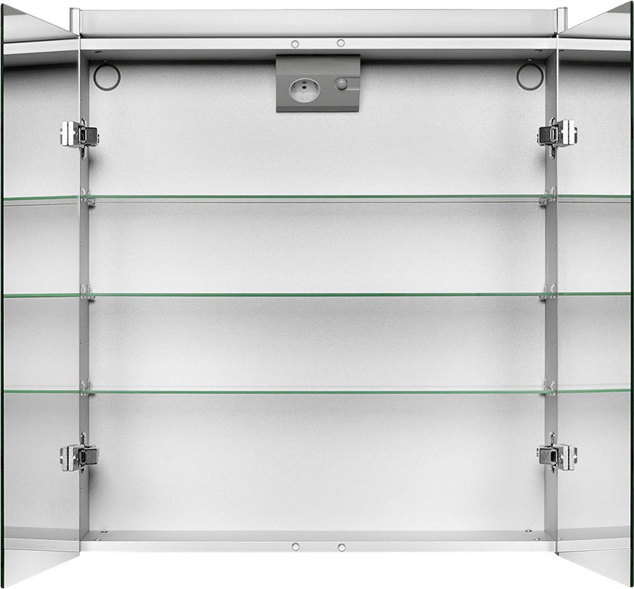 jokey Spiegelschrank "Dekor Alu LED", Aluminium, 65,4cm breit günstig online kaufen