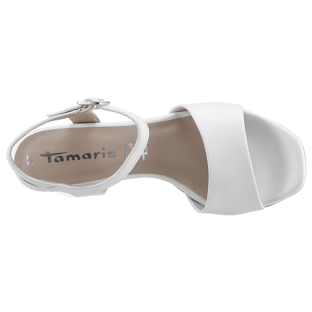 Tamaris Sandalette, Sommerschuh, Sandale, Blockabsatz,mit Touch It-Dämpfung