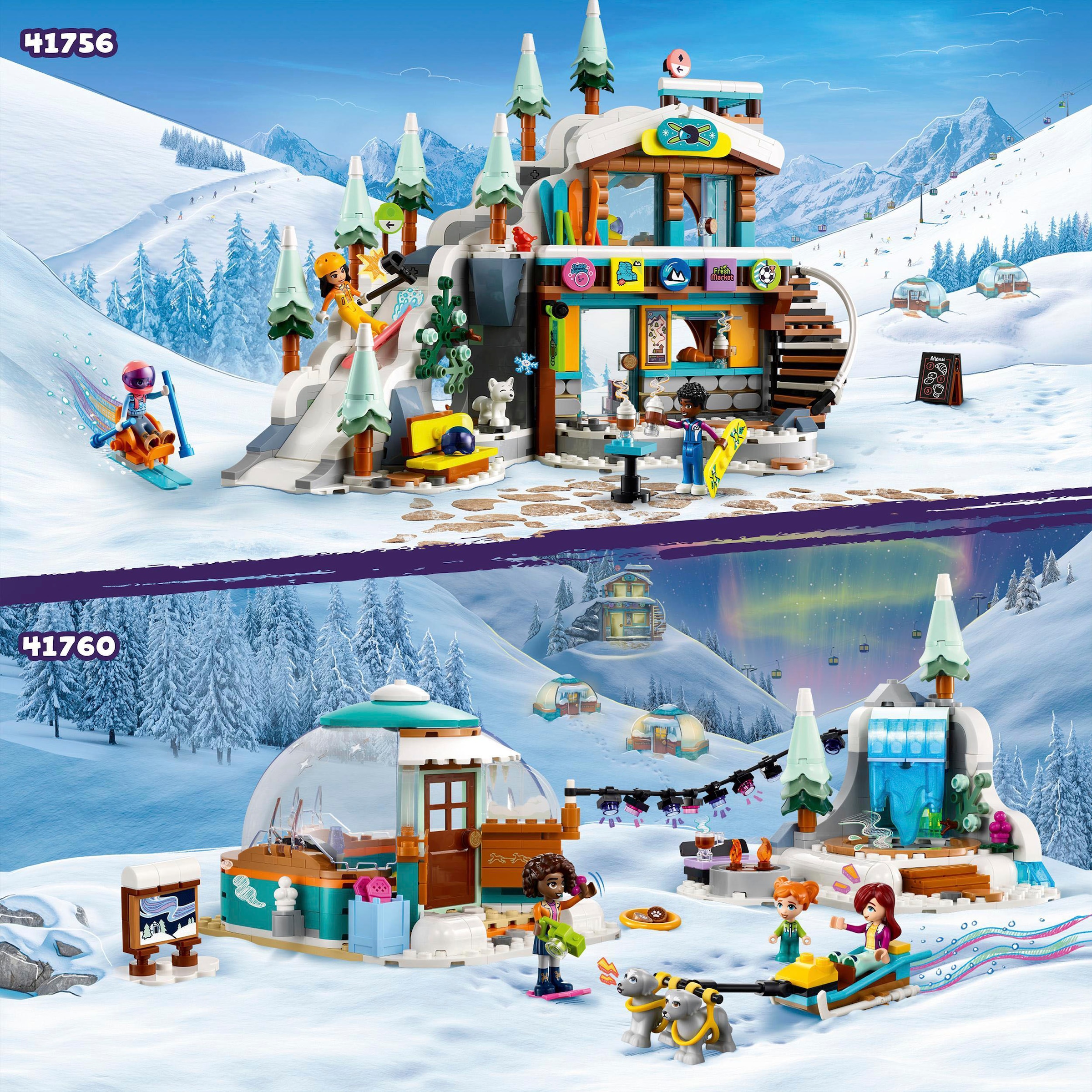 LEGO® Konstruktionsspielsteine »Skipiste und Café (41756), LEGO® Friends«, (980 St.), Made in Europe