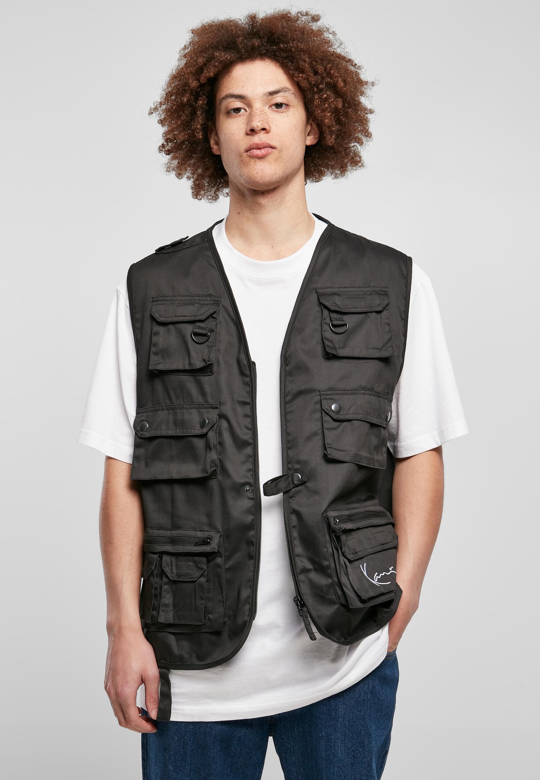 Karl Kani Steppweste »Karl Kani KK Small Signature Vest black«, (1 tlg.)