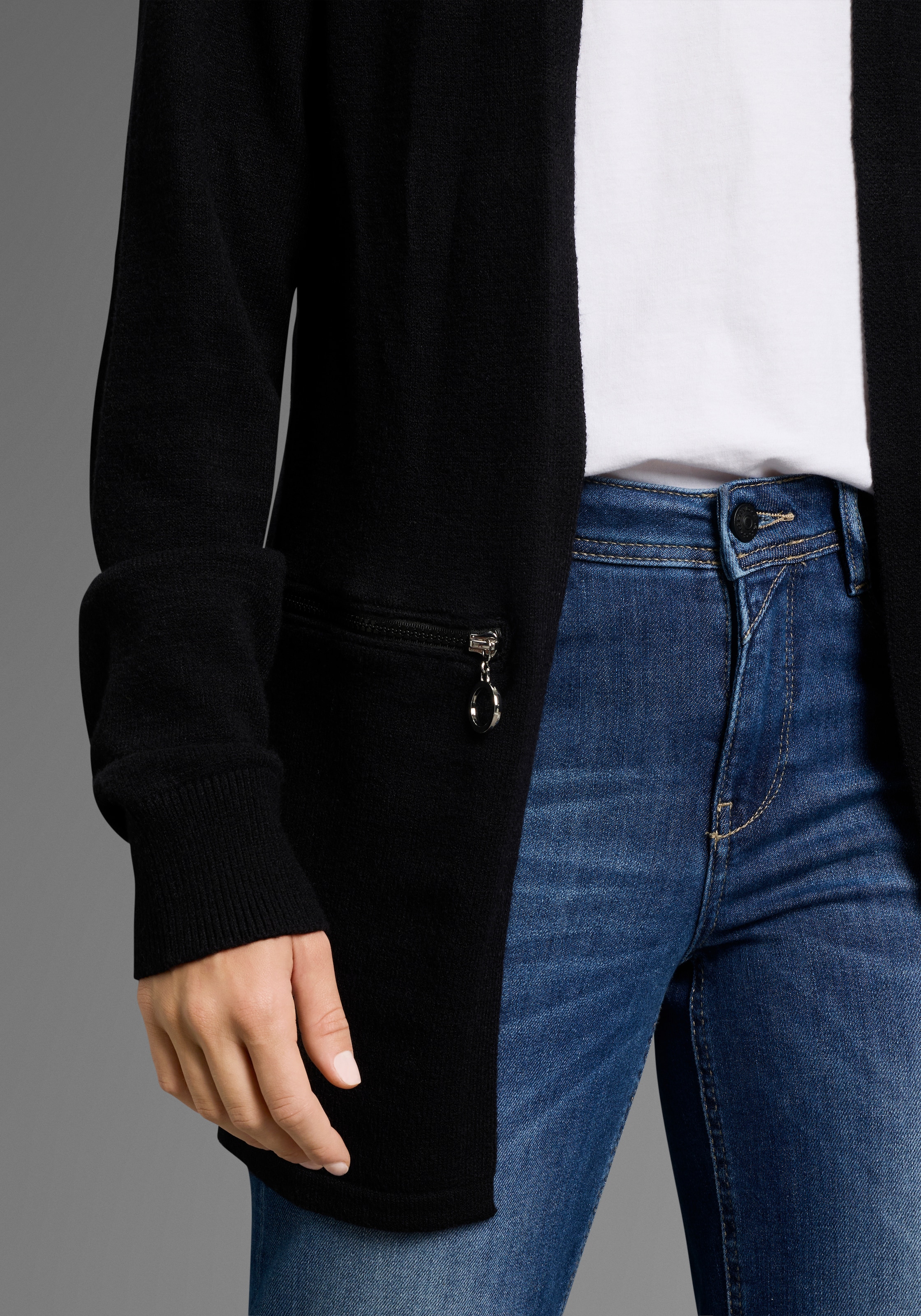 Laura Scott Strickjacke, mit Zippertaschen - NEUE KOLLEKTION
