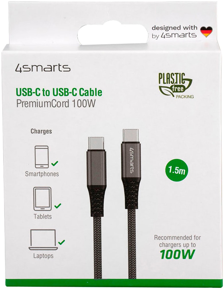 4smarts USB-Kabel »PremiumCord USB-C auf USB-C 100W«, USB Typ C-USB Typ C, 150,00 cm