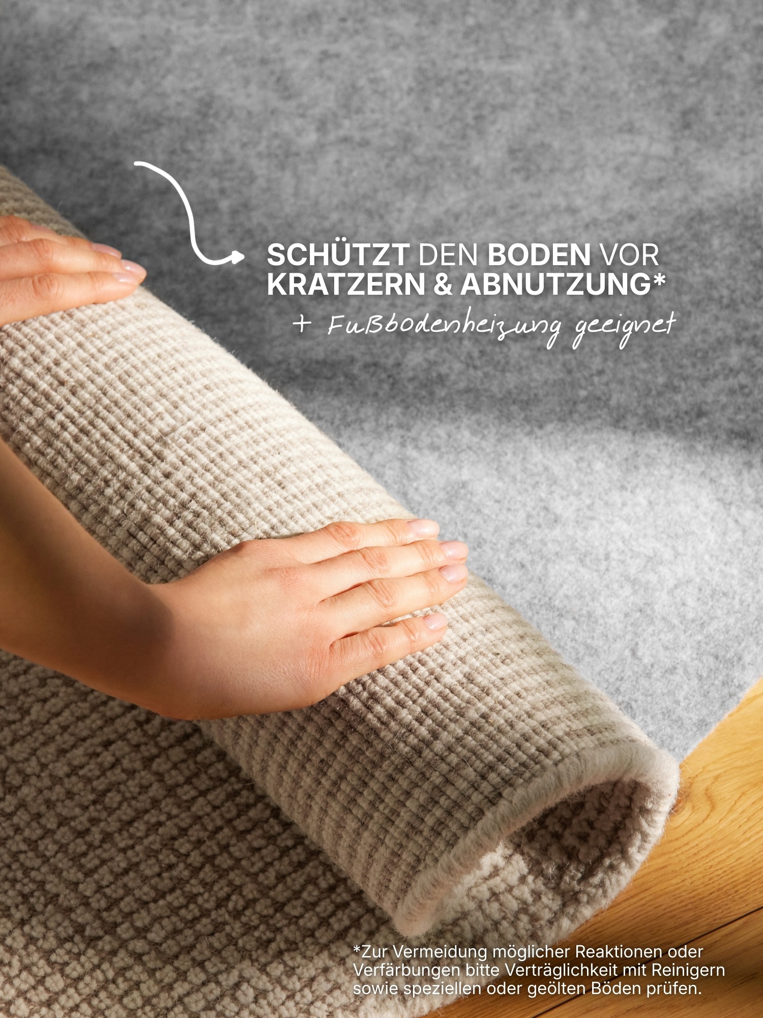Vikosa Prove Teppichunterlage Grau 120x170cm 3