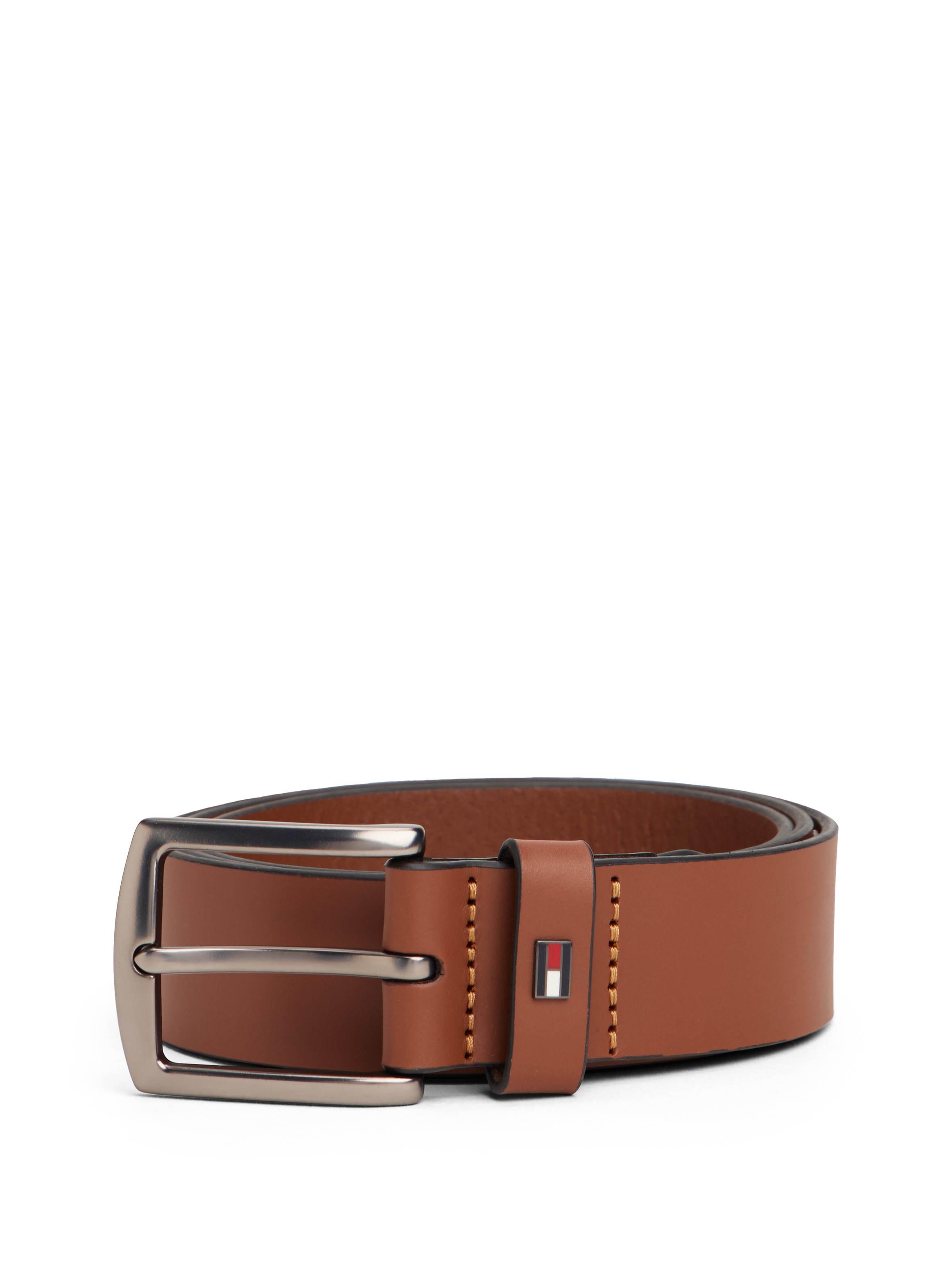 Tommy Hilfiger Ledergürtel "DENTON 3.5 EXT", Einfachdornschließe, Metalllog günstig online kaufen