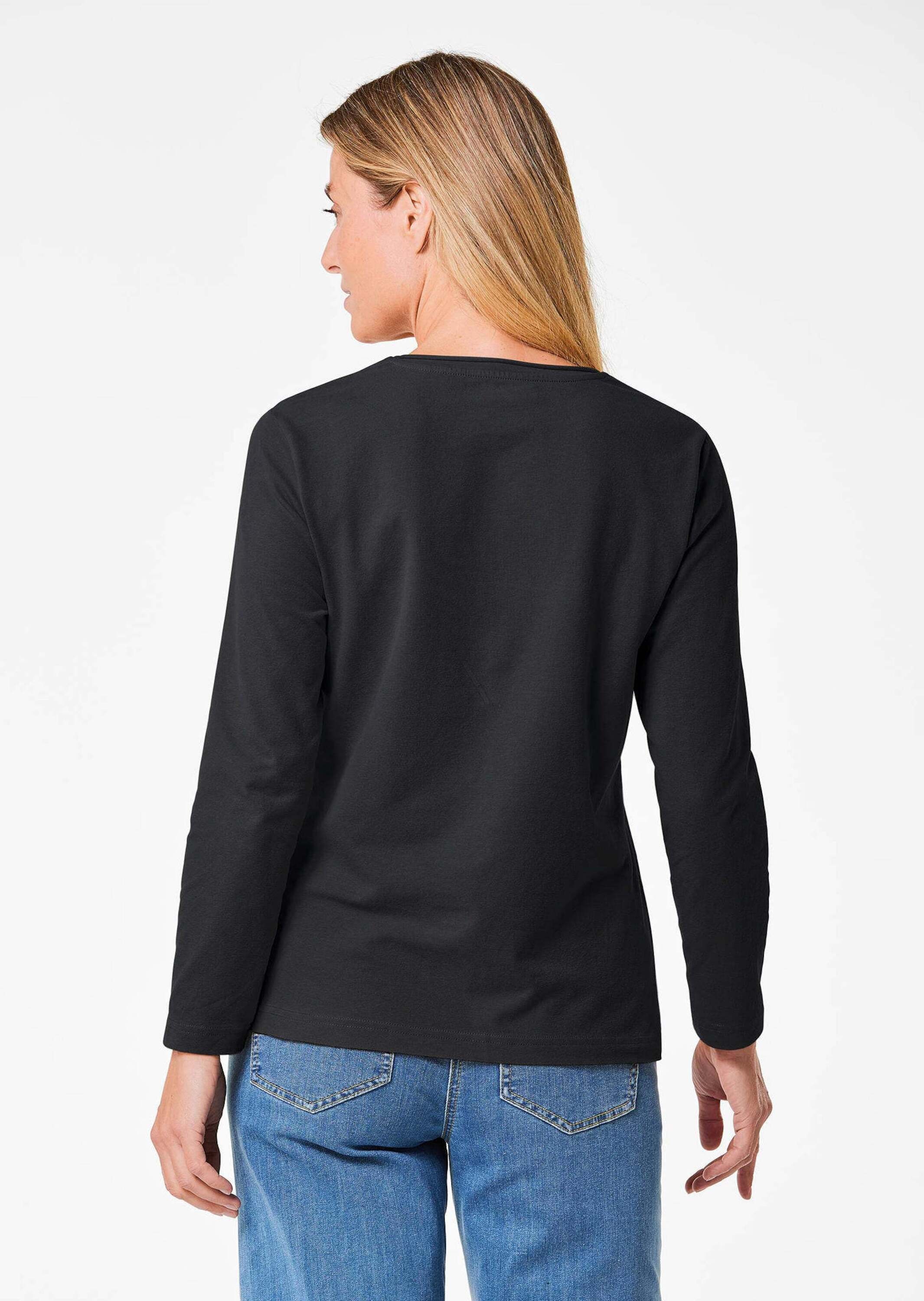 GOLDNER Longpullover »Shirt T-Shirt mit Rundhals«