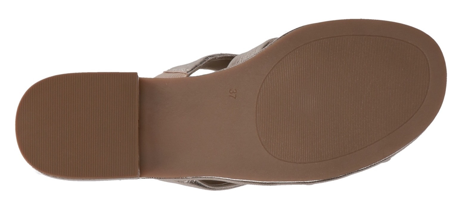 Caprice Pantolette, Blockabsatz, Sommerschuh, Schlupfschuh mit Kreuzbandage