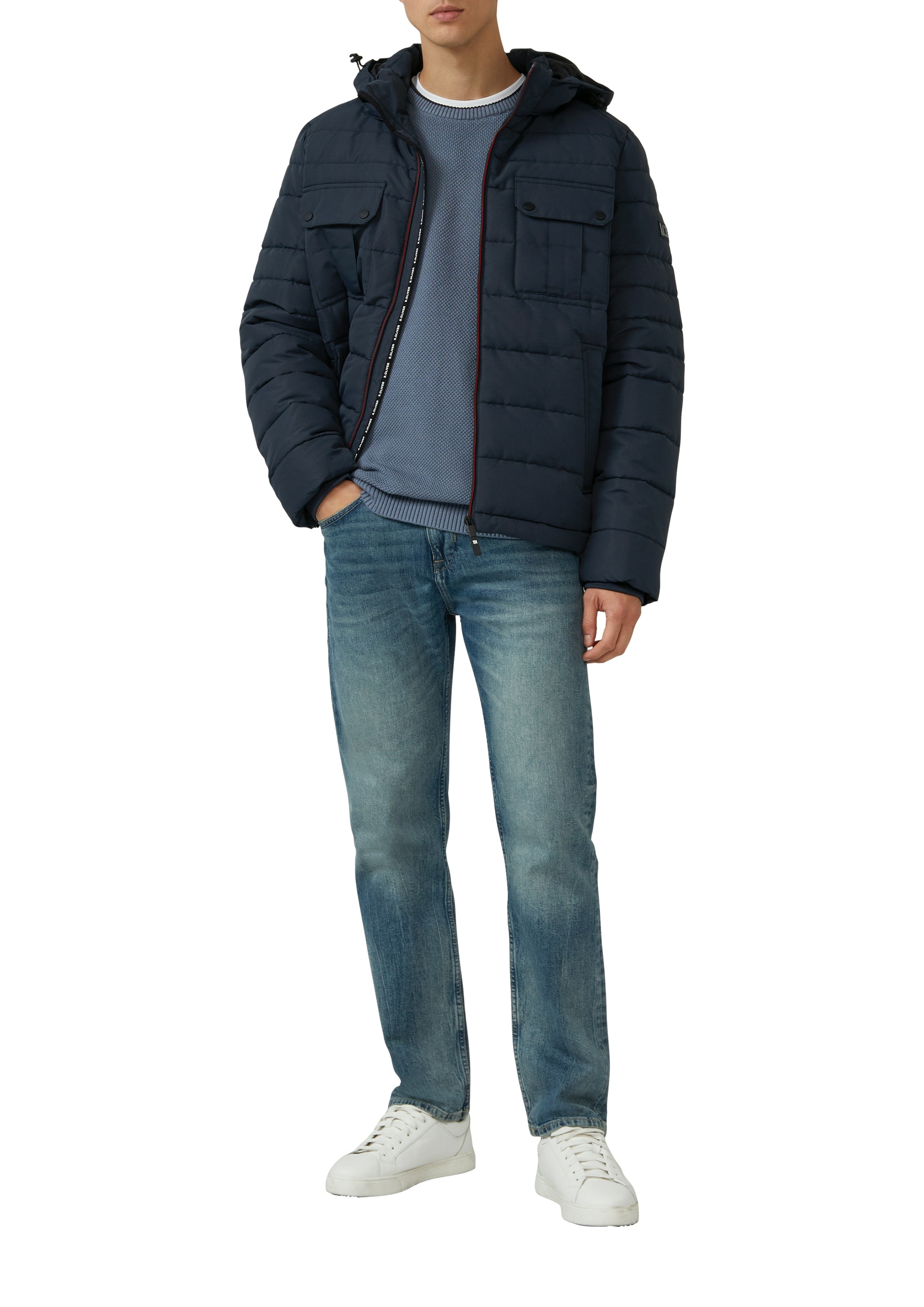 s.Oliver Strickpullover aus strukturierter Qualität, mit Logo-Badge, Regula günstig online kaufen