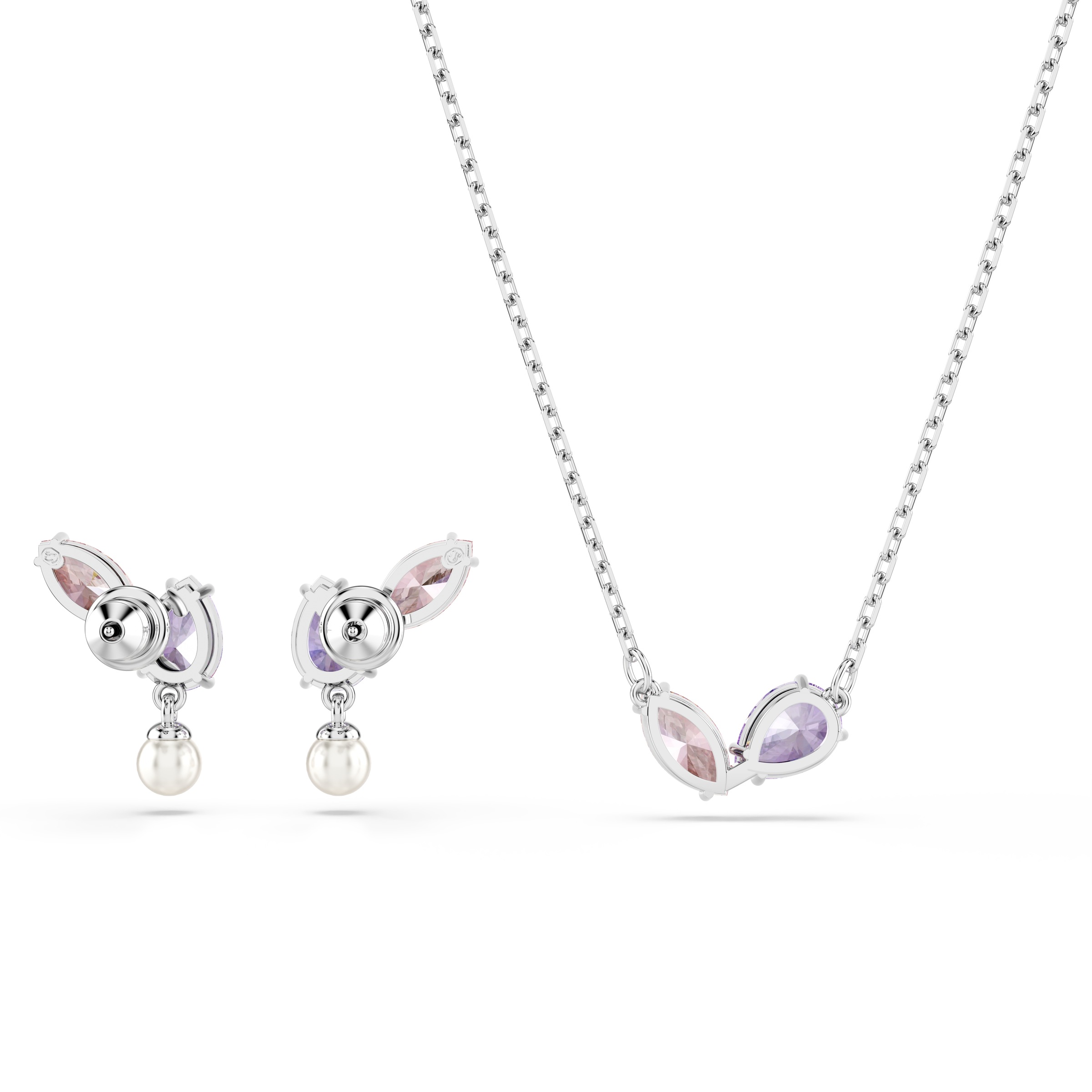 Swarovski Ohrring und Ketten Set »Multipack Schmuck Geschenk CAPSULE« (Set, inkl. Schmuckbox, 3 tlg.)  mit Swarovski® Kristallen, mit Swarovski® Perle