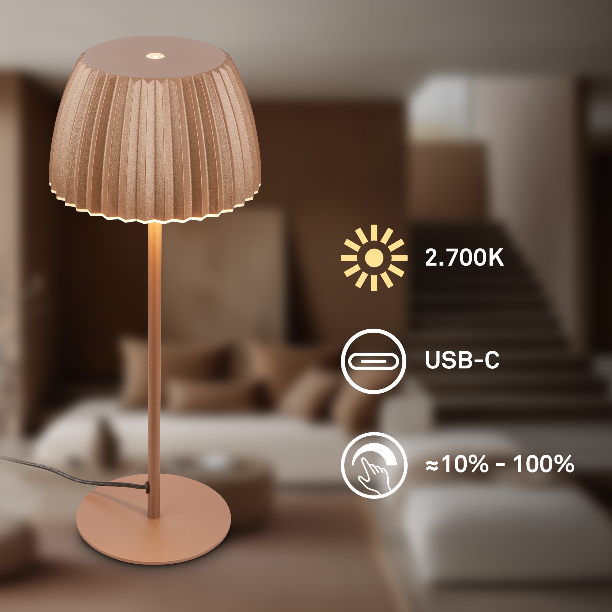 Briloner Leuchten LED Tischleuchte »LOCA 7625017«