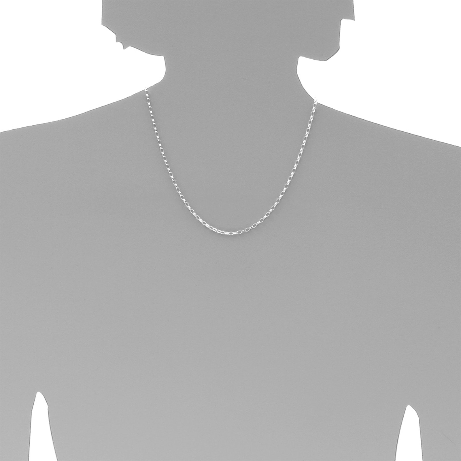 OSTSEE-SCHMUCK Silberkette »- Erbs oval 2,5 mm - Silber 925/000 -,«