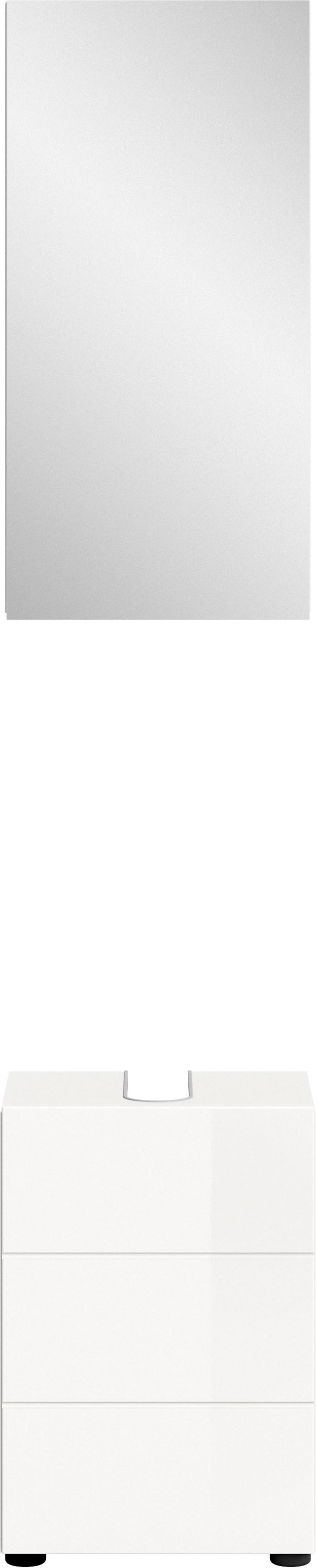 welltime Badmöbel-Set "BIEL, TOPSELLER, 2 teilig, hochwertige MDF Front, Ri günstig online kaufen