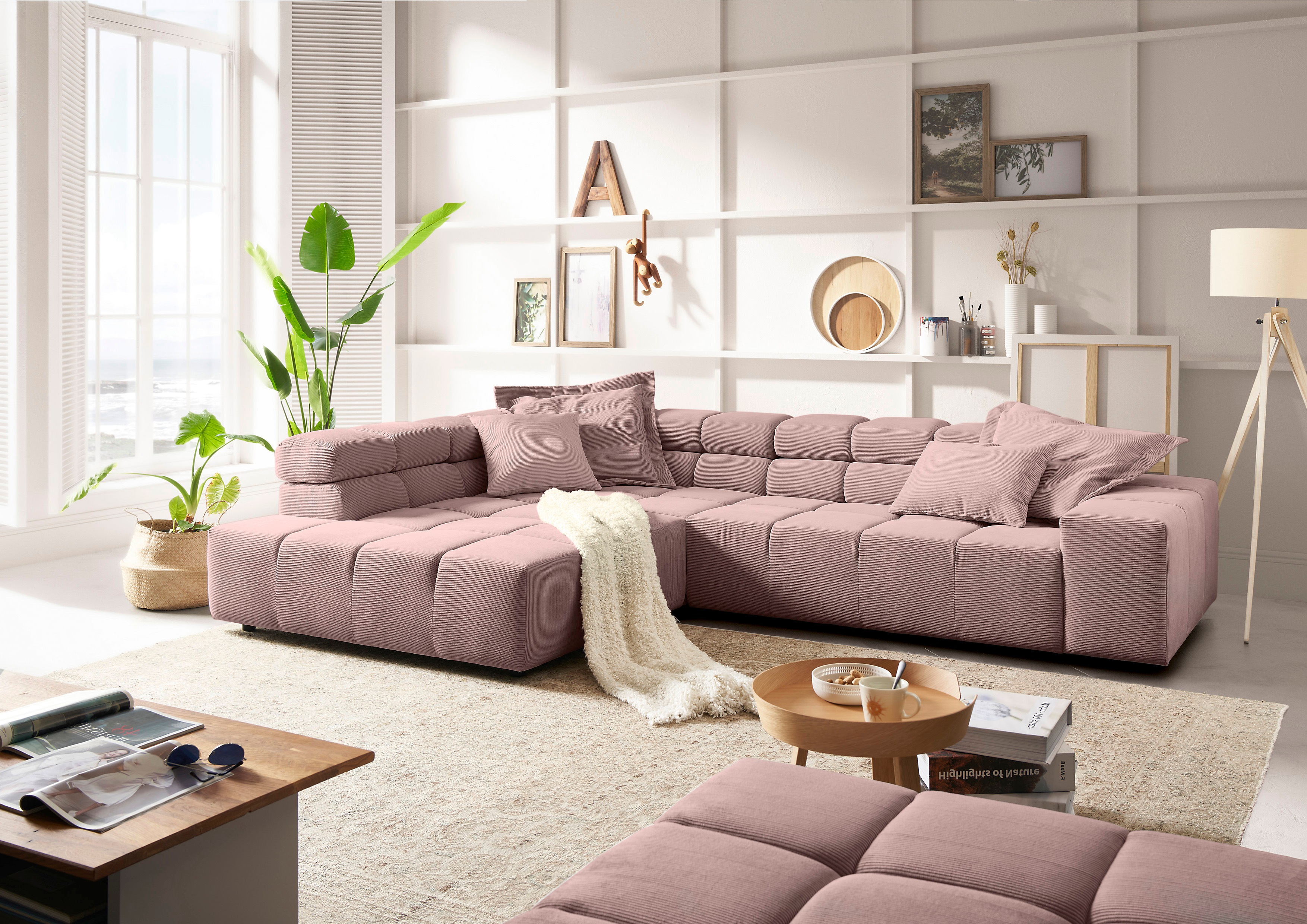 Thumbnail - INOSIGN Ecksofa "Ancona incl. Kopfteilverstellung, OTTOs Choice, Breite 319cm, L-Form" wahlweise motorische Sitztiefenve...