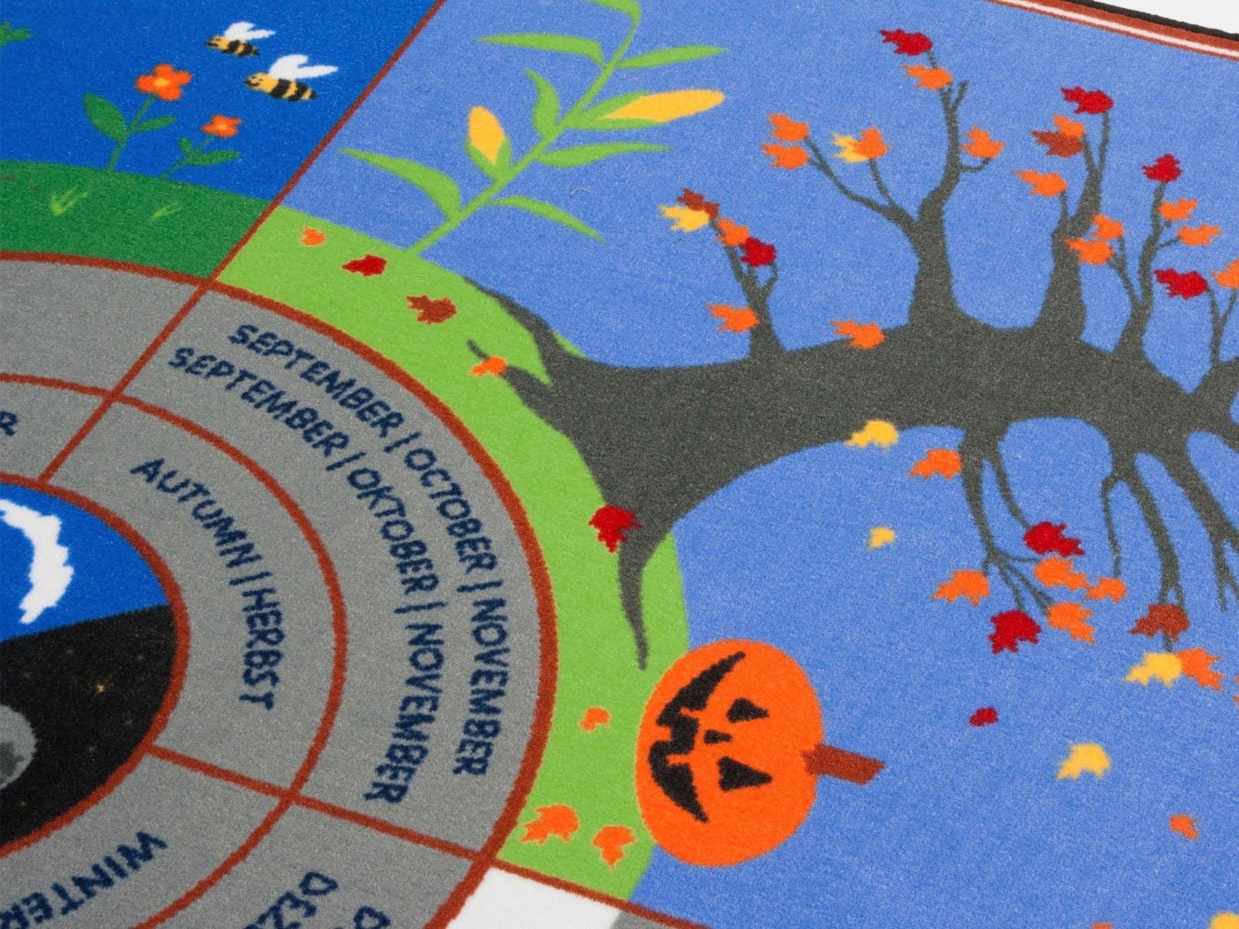 Primaflor-Ideen in Textil Kinderteppich »KLEINES 1 x 1«, rechteckig, Spiel- und Lernteppich, 1x1 lernen, Kinderzimmer