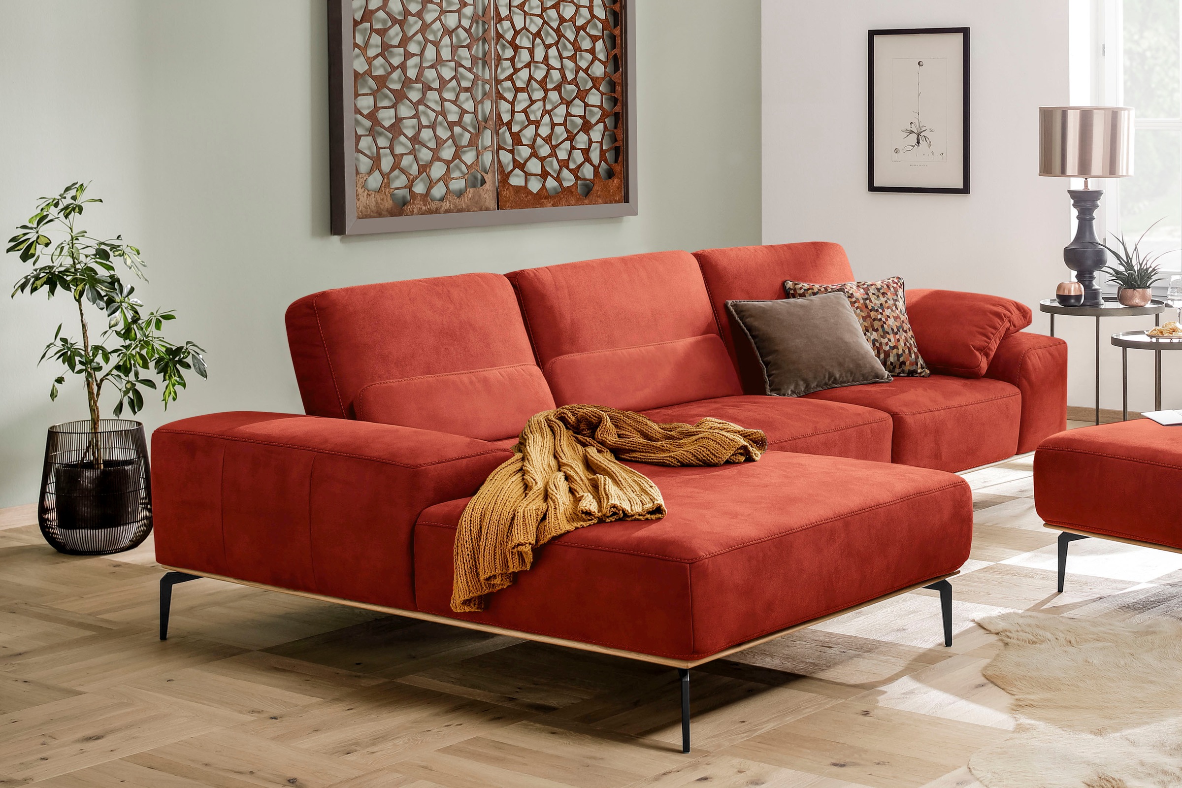 W.SCHILLIG Ecksofa "run, Designsofa mit tollem Sitzkomfort, bequem, L-Form" günstig online kaufen