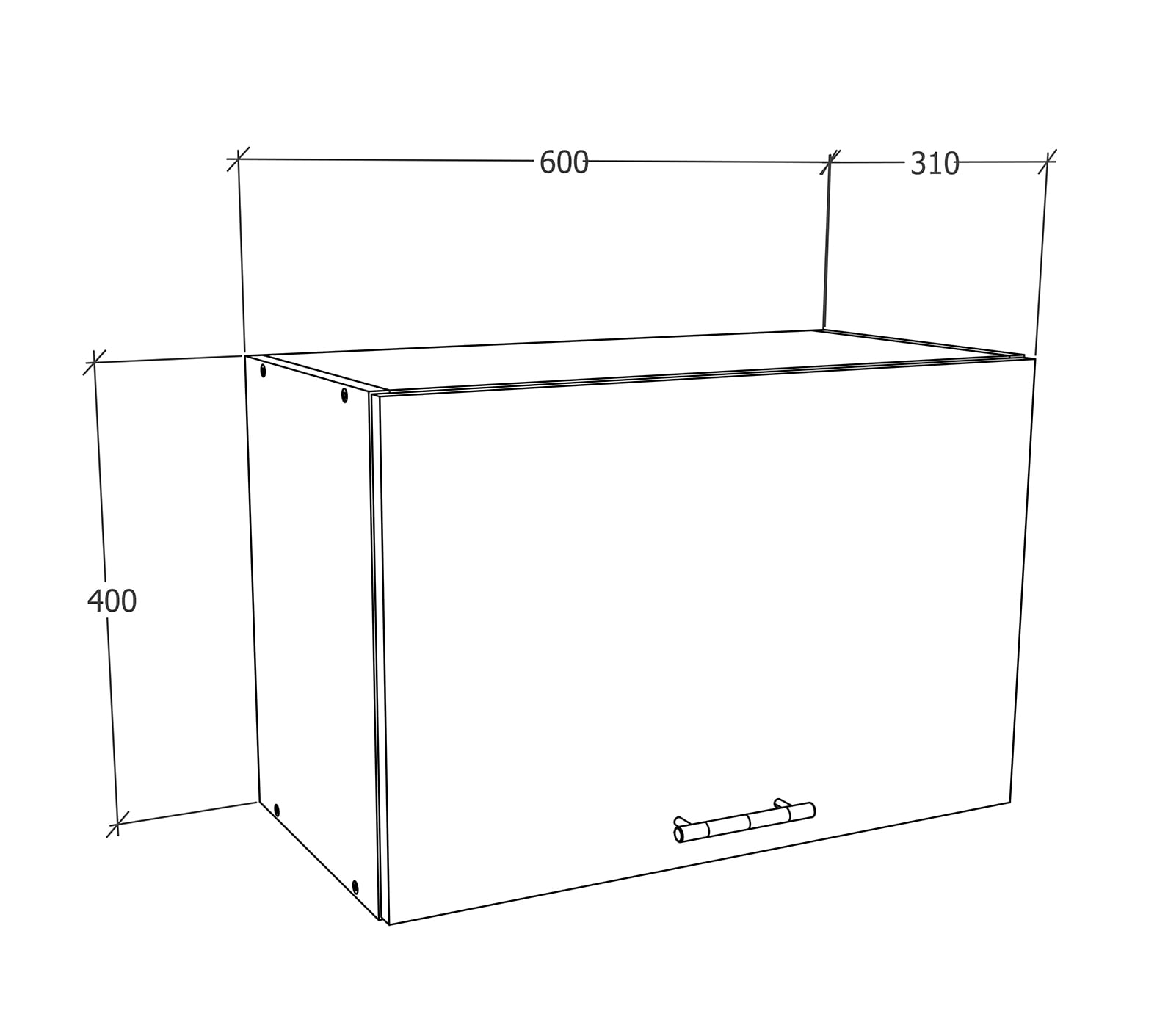 VCM Hängeschrank »Küchenschrank B. 60 cm Hängeschrank Klappe Esilo«