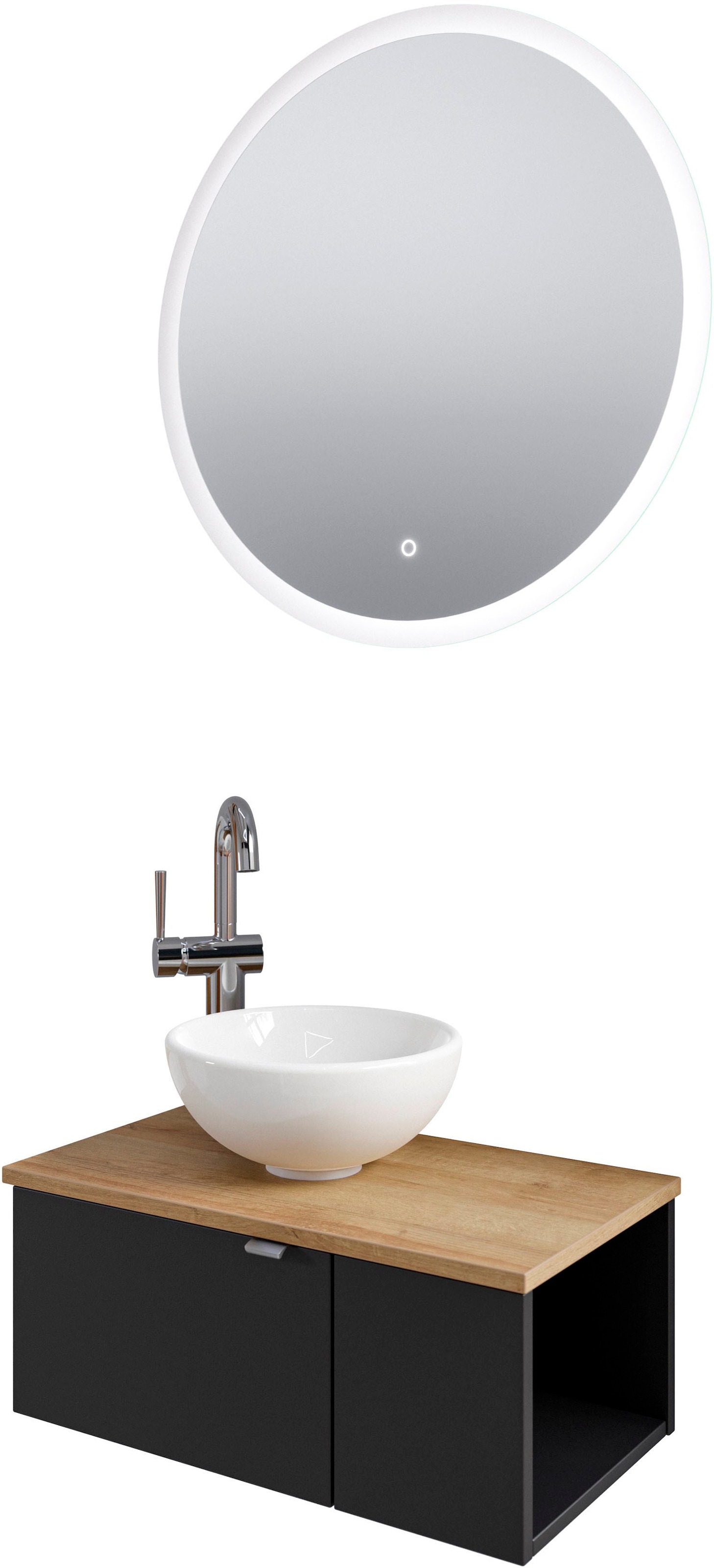Saphir Badmöbel-Set "Serie 6915" 4 Stk. tlg. Gäste-Bad, 70 cm breit, mit LE günstig online kaufen