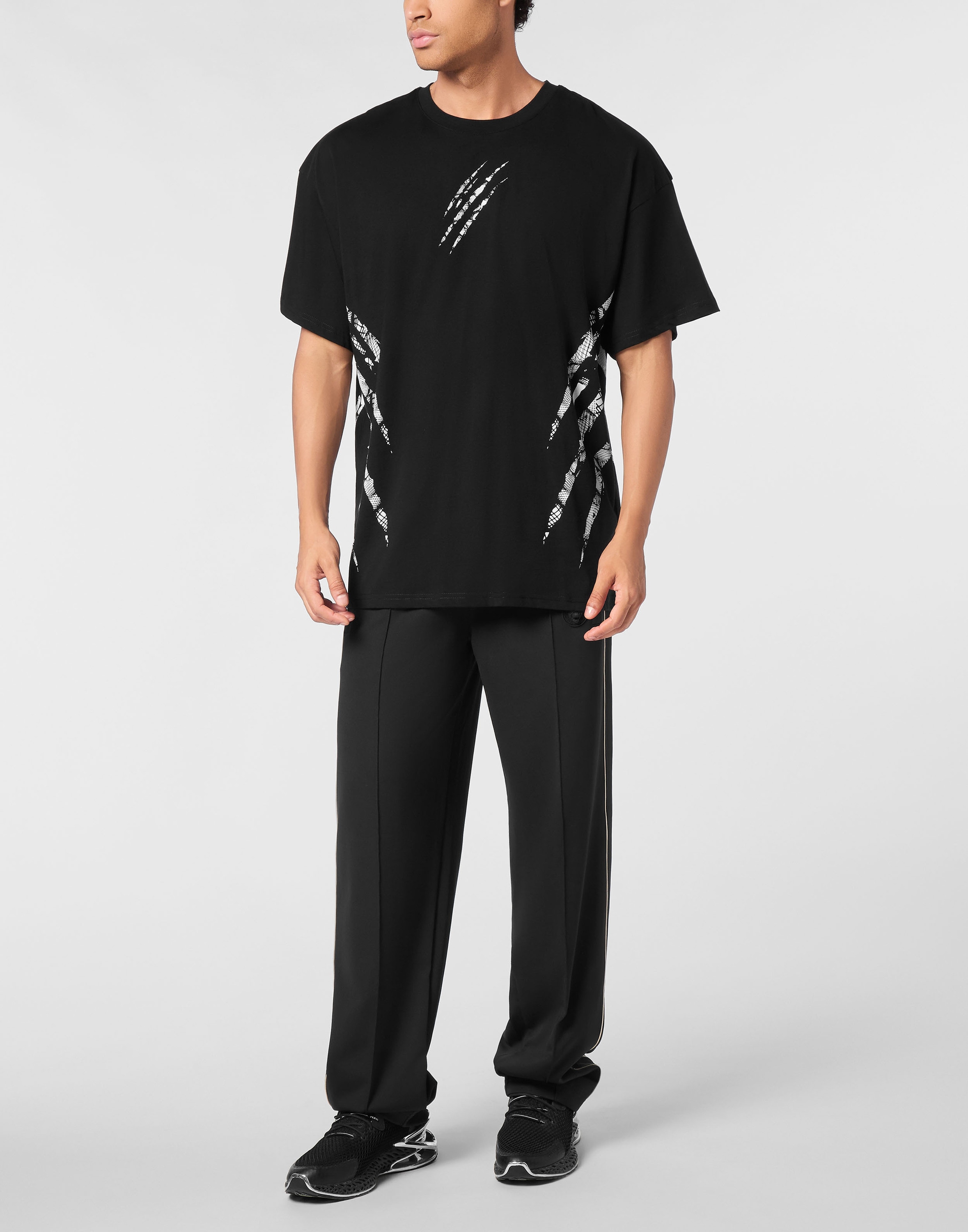 PLEIN SPORT T-Shirt »Cotton Round Neck T-Shirt Body Lines«