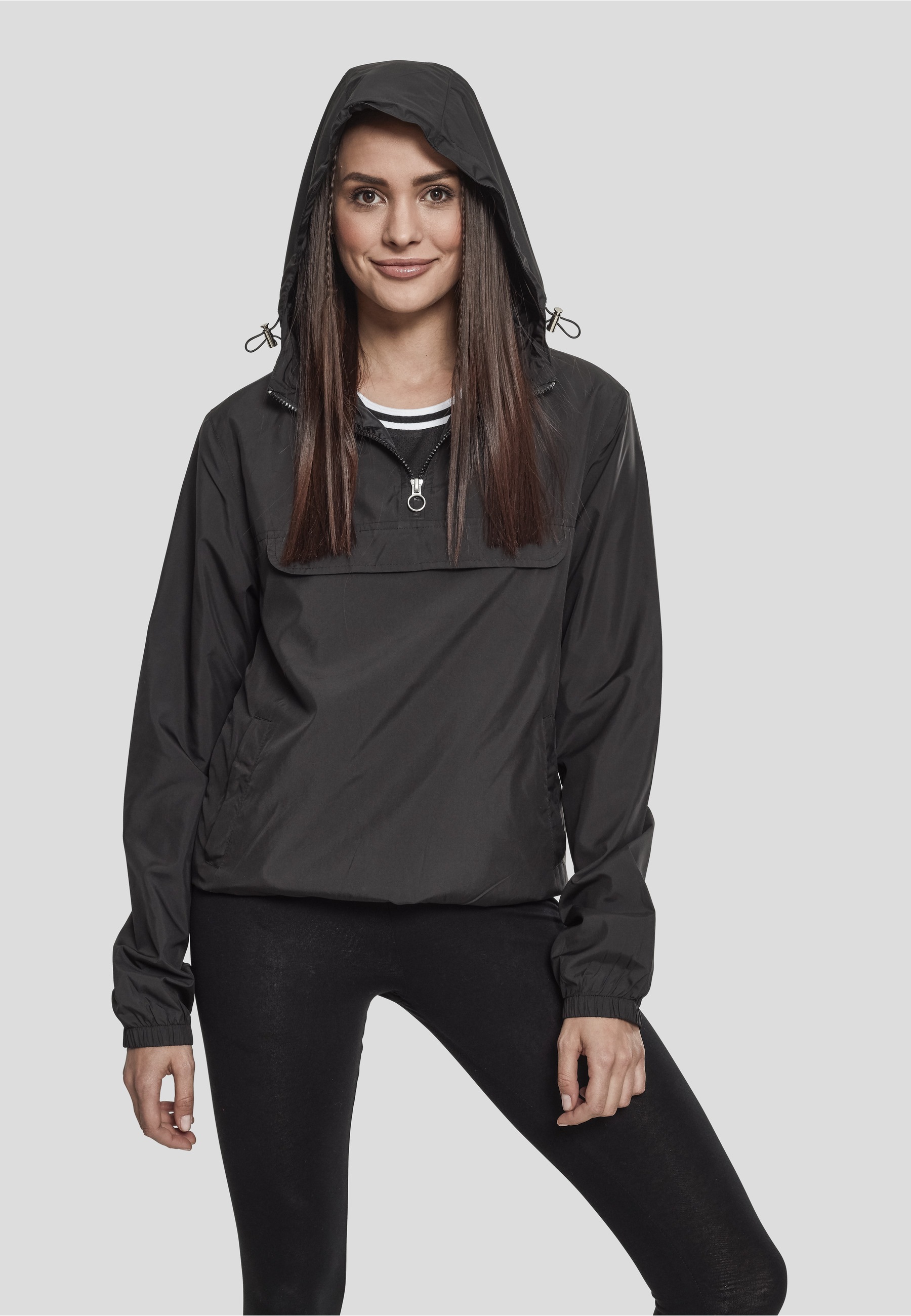 Thumbnail - URBAN CLASSICS Langmantel "Urban Classics Damen Ladies Basic Pull Over Jacket" 1 Stk.