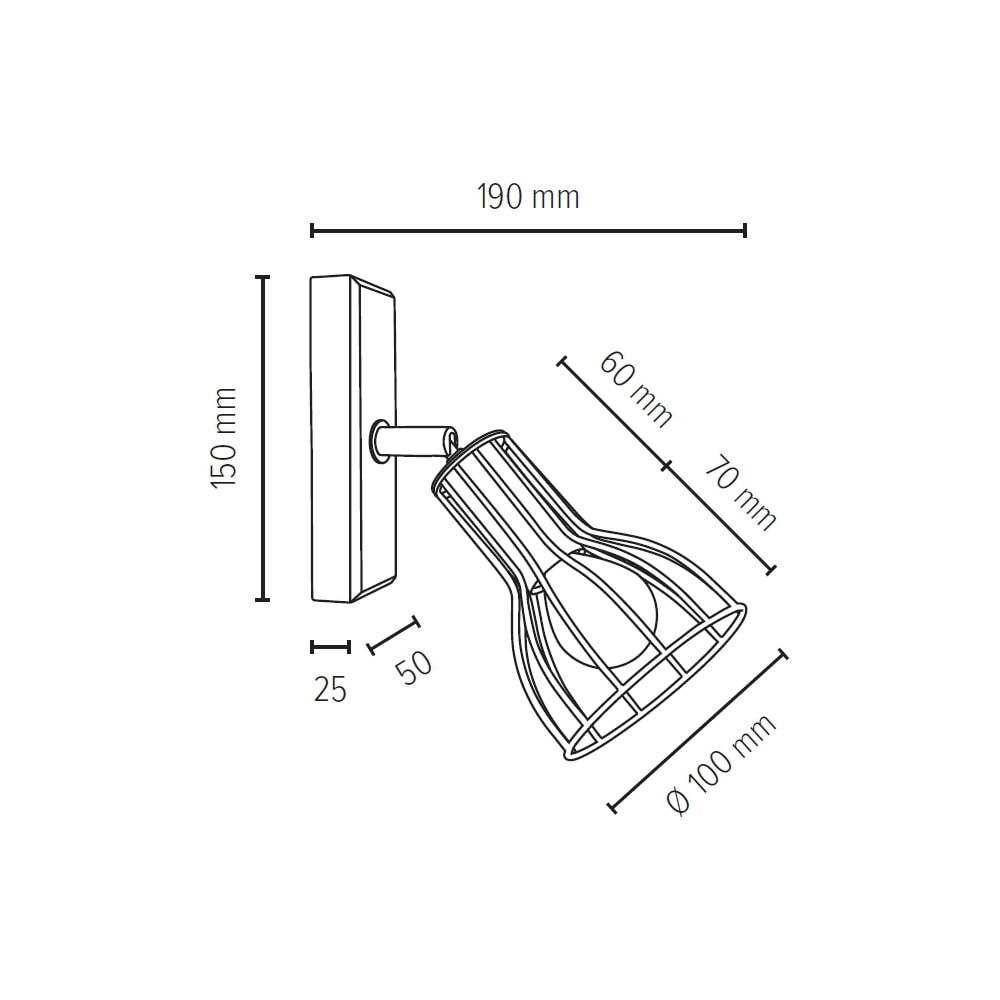 SPOT Light Wandleuchte »MEGAN WOOD«, 1 flammig, Leuchtmittel E14 | ohne Leuchtmittel, Naturprodukt aus Eicheholz massiv