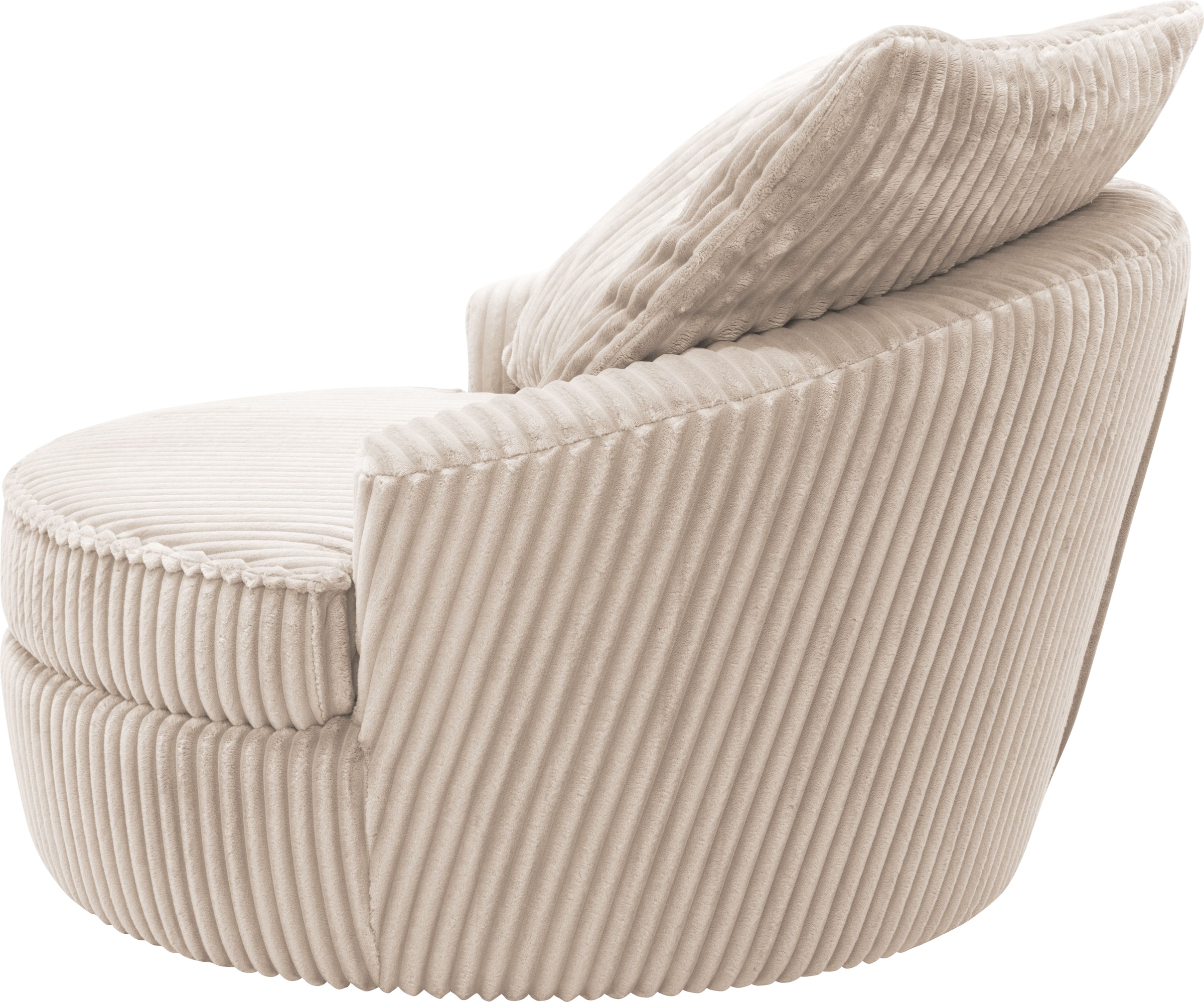 INOSIGN Drehsessel »AMECA, Love Seat XXL, Lese-Sessel, Big-Sessel 122 x 126 x 76 cm«, (1 St.), mit Mega-Cordstoff, Drehfunktion und Federkern