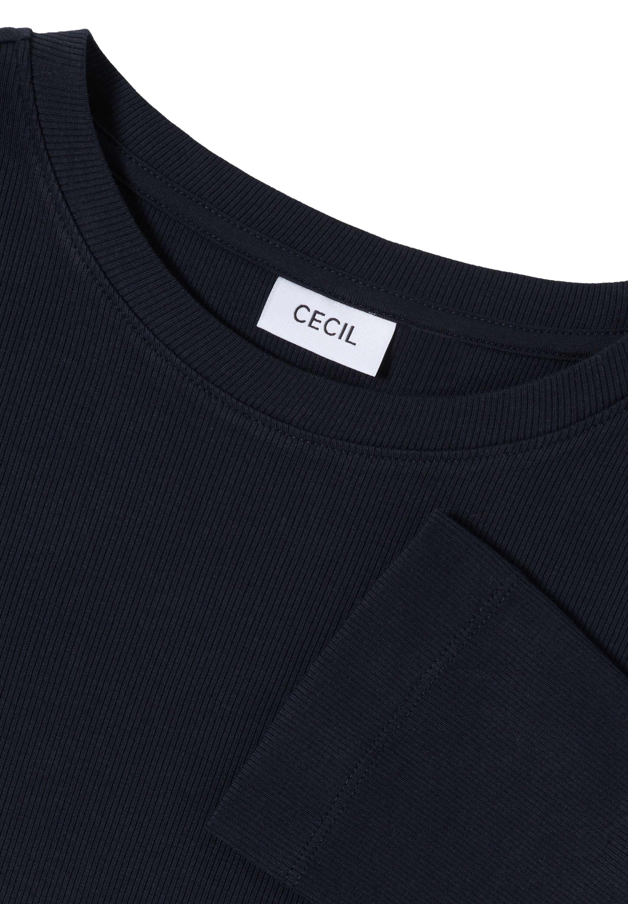 Cecil Rundhalsshirt, aus Baumwolle mit Stretchante