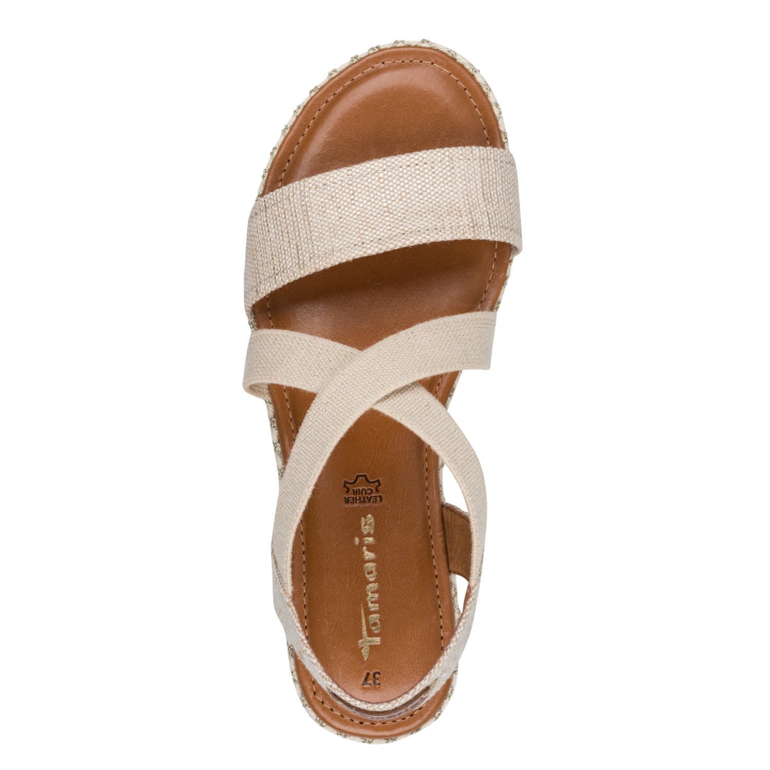 Tamaris Riemchensandale  Sommerschuh, Sandalette mit bestickter Sohle
