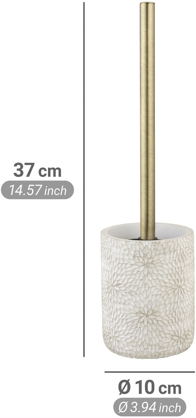 WENKO WC-Garnitur »Montalfano« aus Kunststoff | Polyresin (Kunststein)