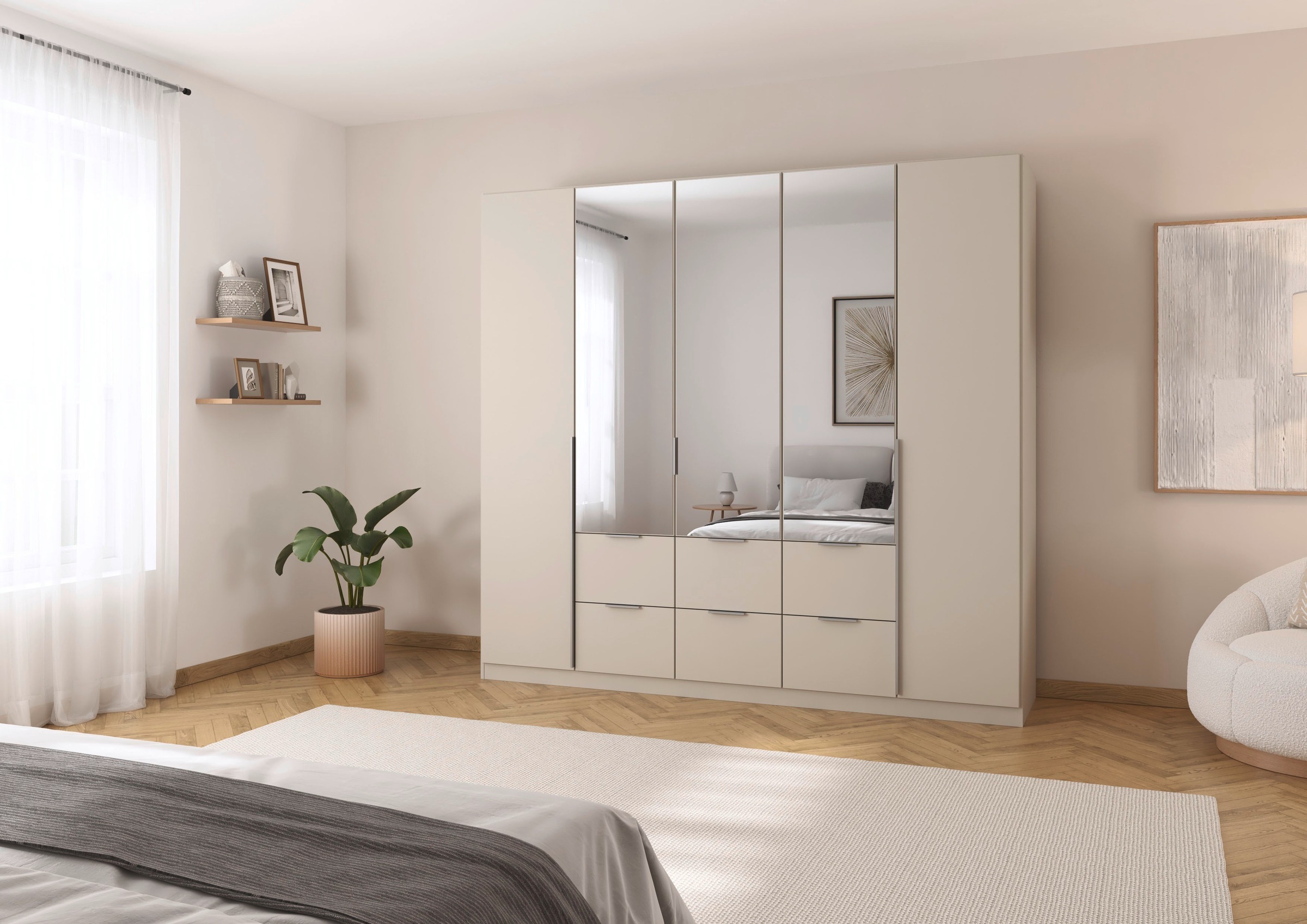 OTTO home Drehtürenschrank "Kleiderschrank Schrank Garderobe AGORDO mit Dek günstig online kaufen