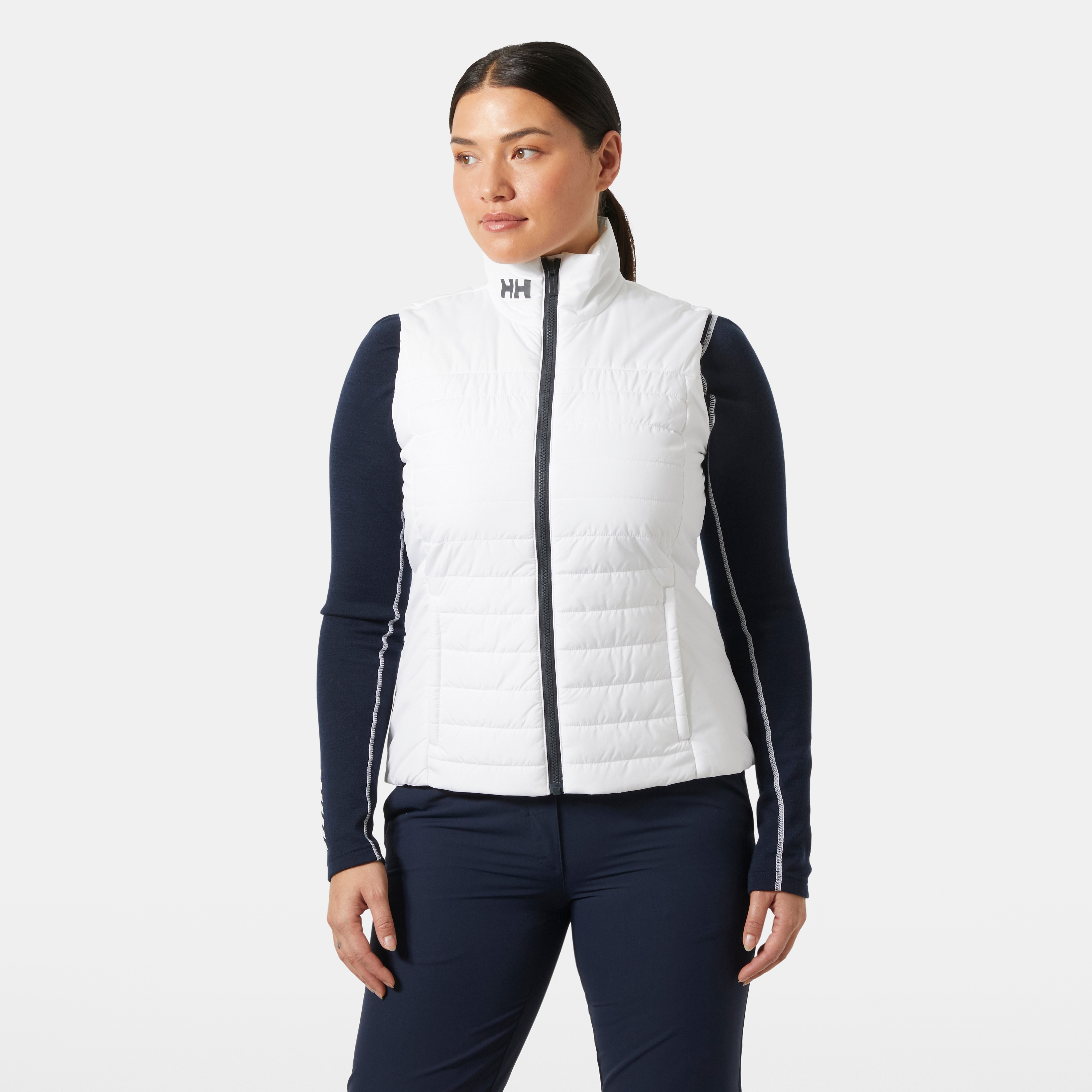 Helly Hansen Steppweste "W CREW INSULATOR VEST 2.0" mit Stehkragen, hüftlang, aus Polyester, wind- und wasserabweisend
