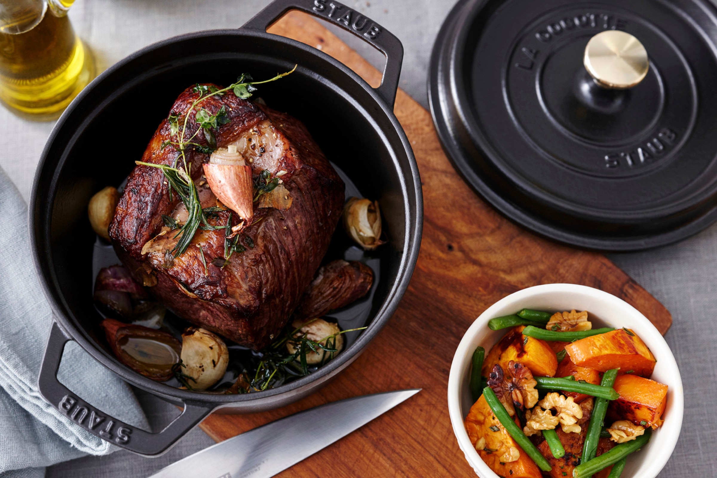 STAUB Bräter »Cocotte«, Gusseisen, (1 tlg.), robust, langlebig, perfekte Hitzeverteilung, Aromaregen-Deckel