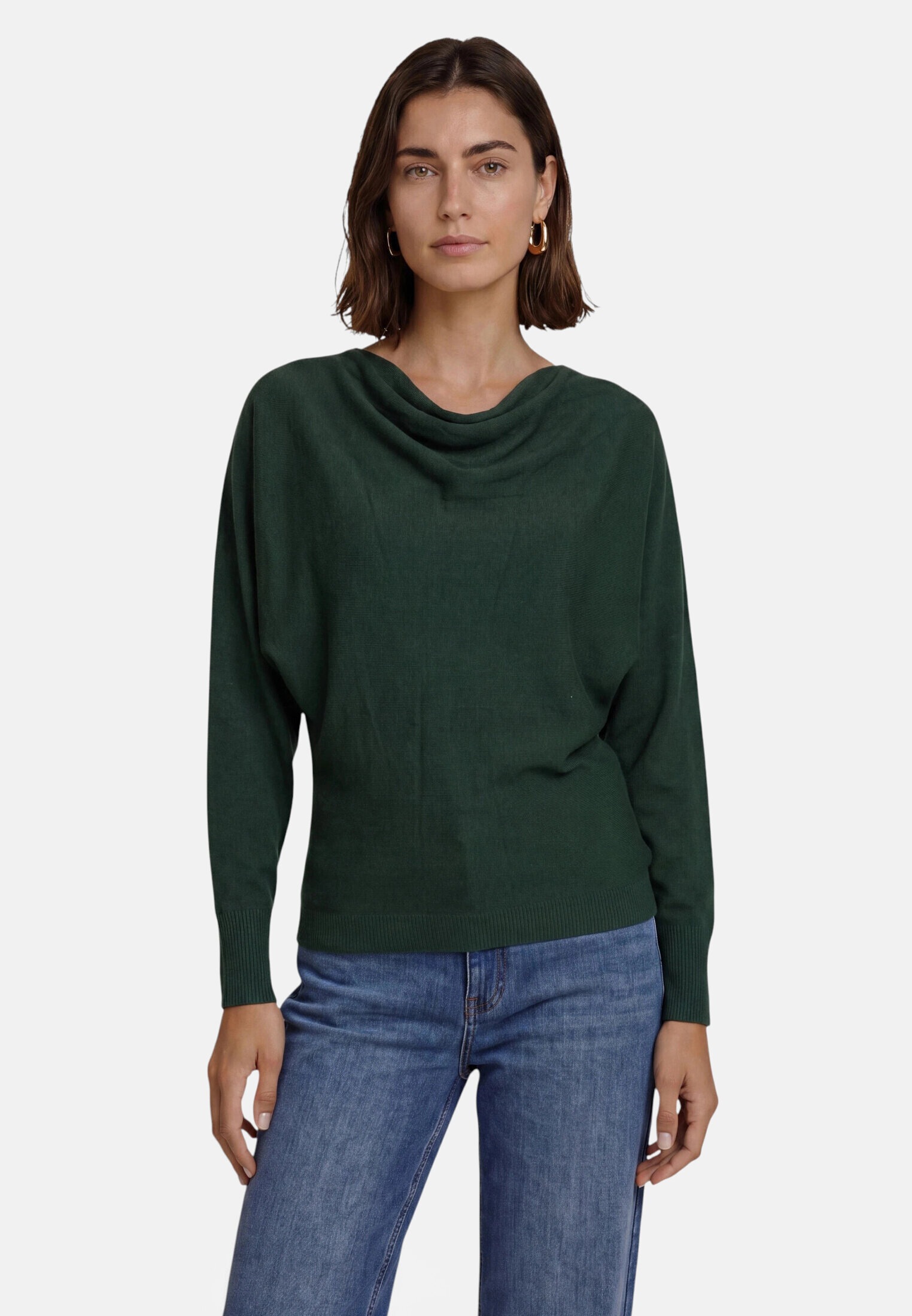 Zero Strickpullover »Damen mit Fledermausärmeln« 1 drapiert / gerafft