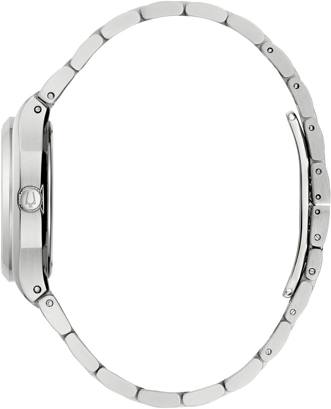 Bulova Quarzuhr, Armbanduhr, Damenuhr, Perlmuttzifferblatt, Diamant, Edelstahlarmband