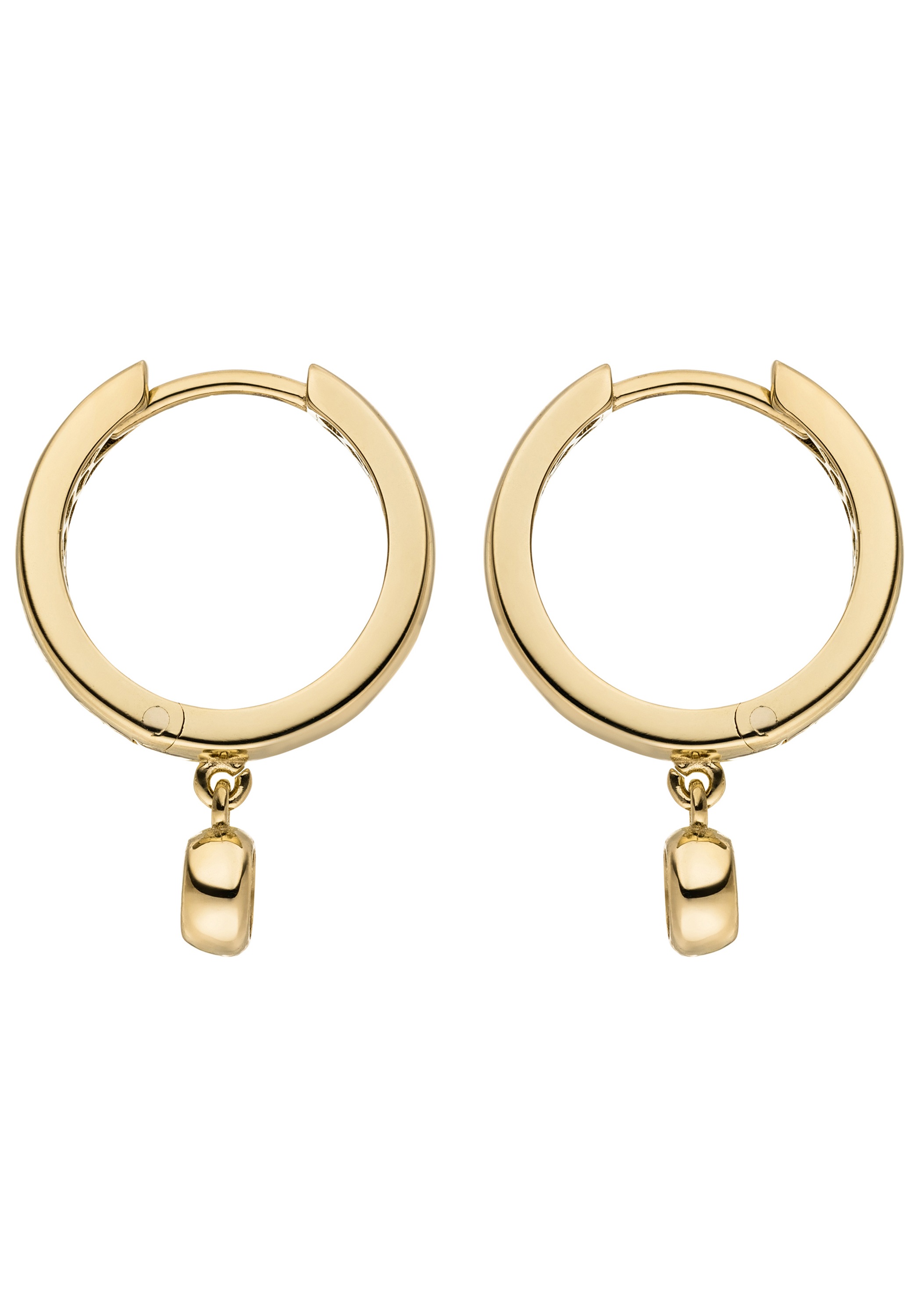 JOBO Paar Creolen »rund Ohrringe 22 mm« 8 Karat 333 Gold mit 2 Zirkonia