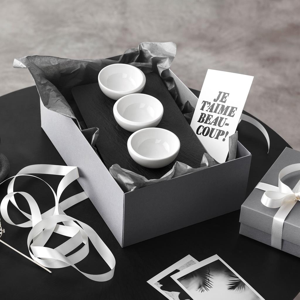 Villeroy & Boch Dipschale »Dipschälchen Set NewMoon schwarz-weiß« 4 Spülmaschinengeeignet, Mikrowellengeeignet