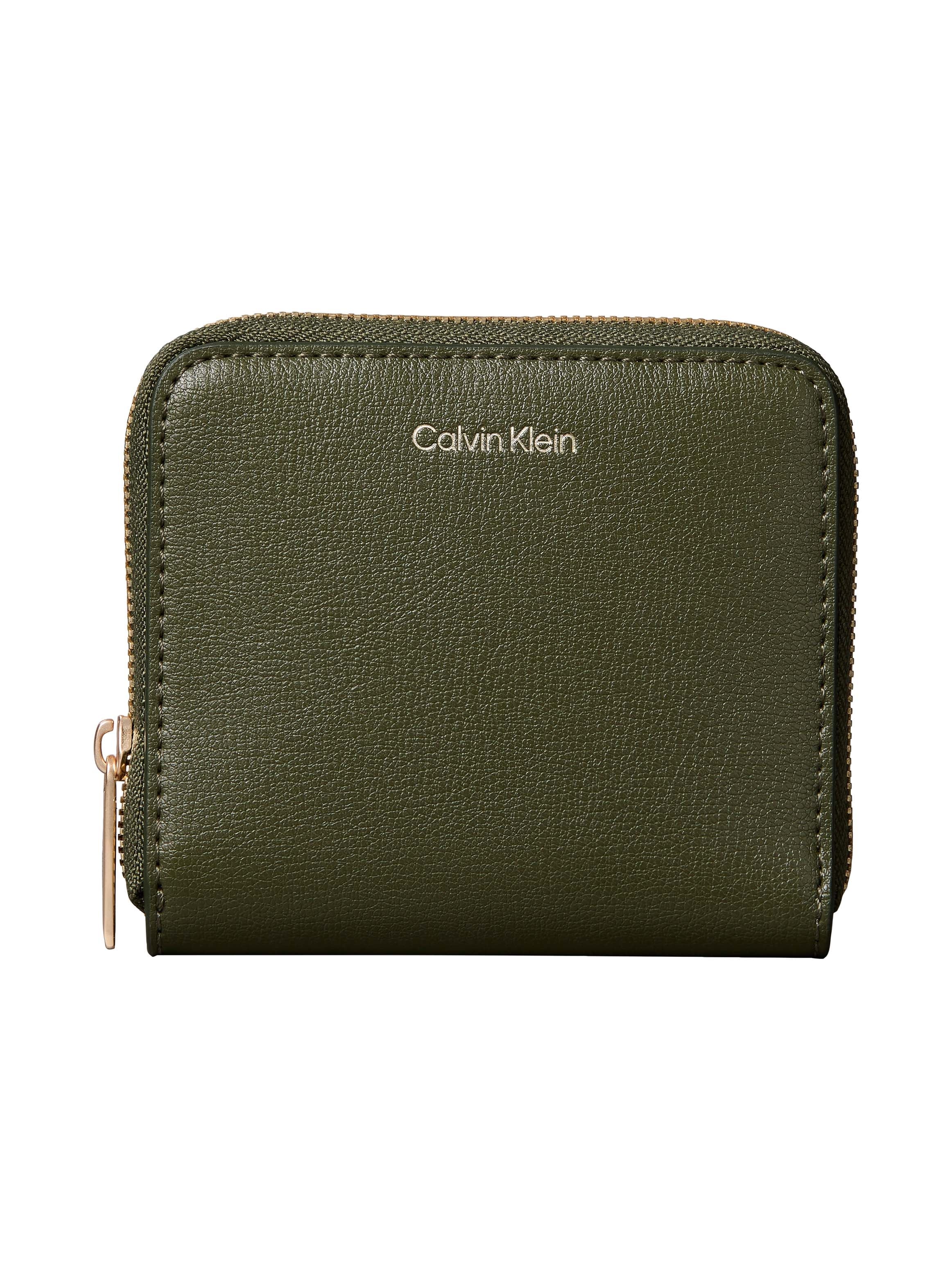 Calvin Klein Geldbörse "FOIL LOGO MEDIUM ZIP AROUND" Damen Portemonnaie, Ge günstig online kaufen