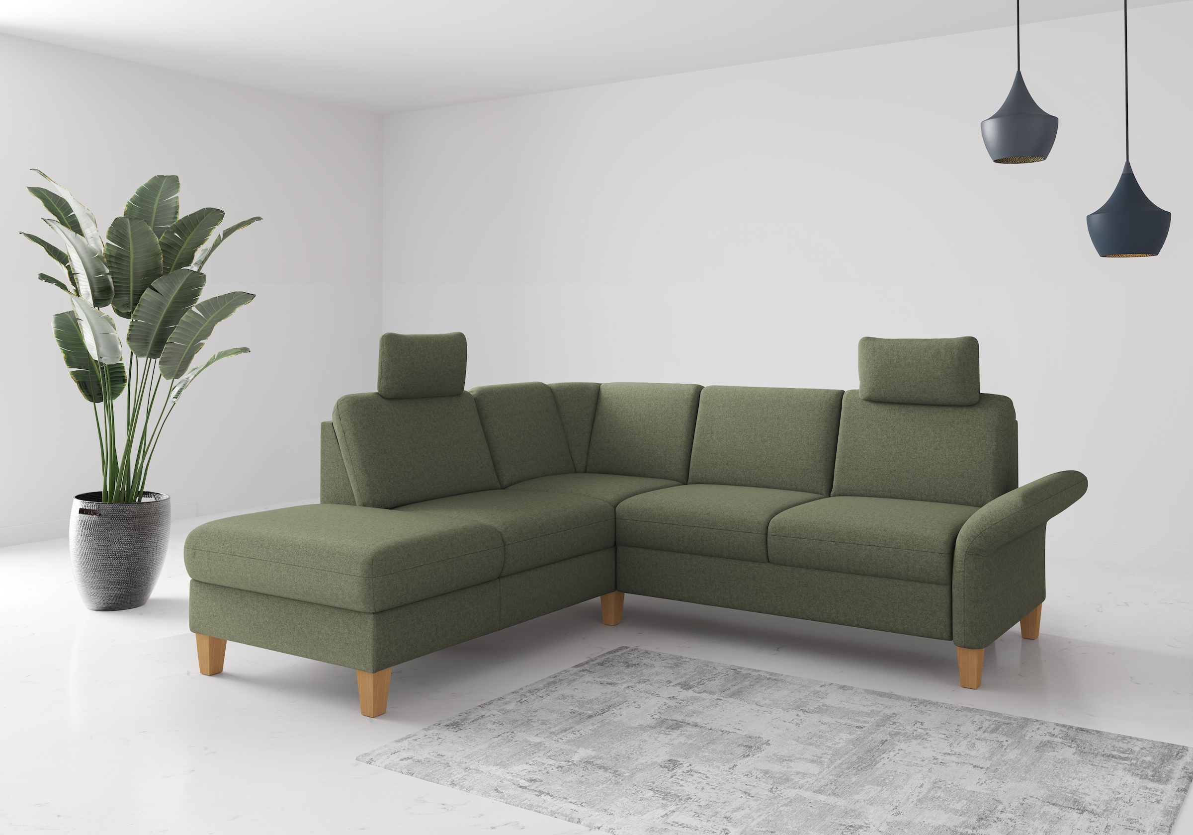 OTTO home Ecksofa "Rochelle, L-Form" wahlweise mit Armteilverstellung, Schlaffunktion und Bettkasten