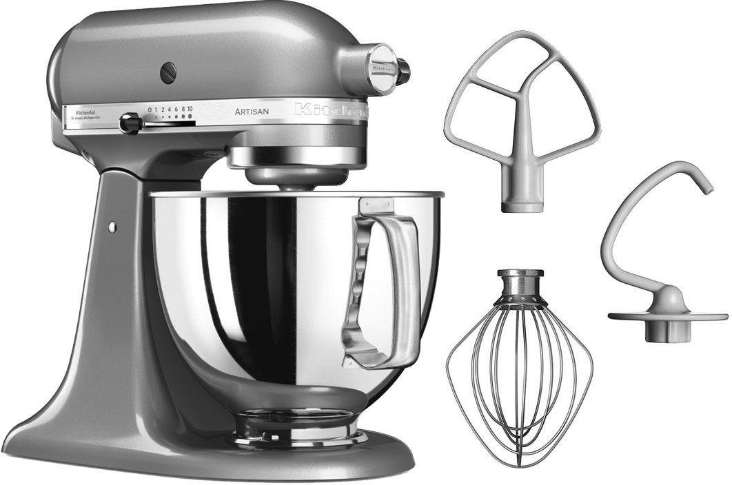 KITCHENAID Küchenmaschine "5KSM125EER", B:24cm H:36cm T:37cm, silber, Küchenmaschinen