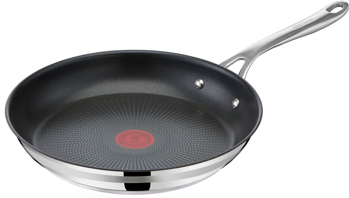 Tefal Bratpfanne "Jamie Oliver Cook Smart", Edelstahl, (1 tlg.), Edelstahl,Antihaftversiegelung,Thermo-Signal,alle Herda